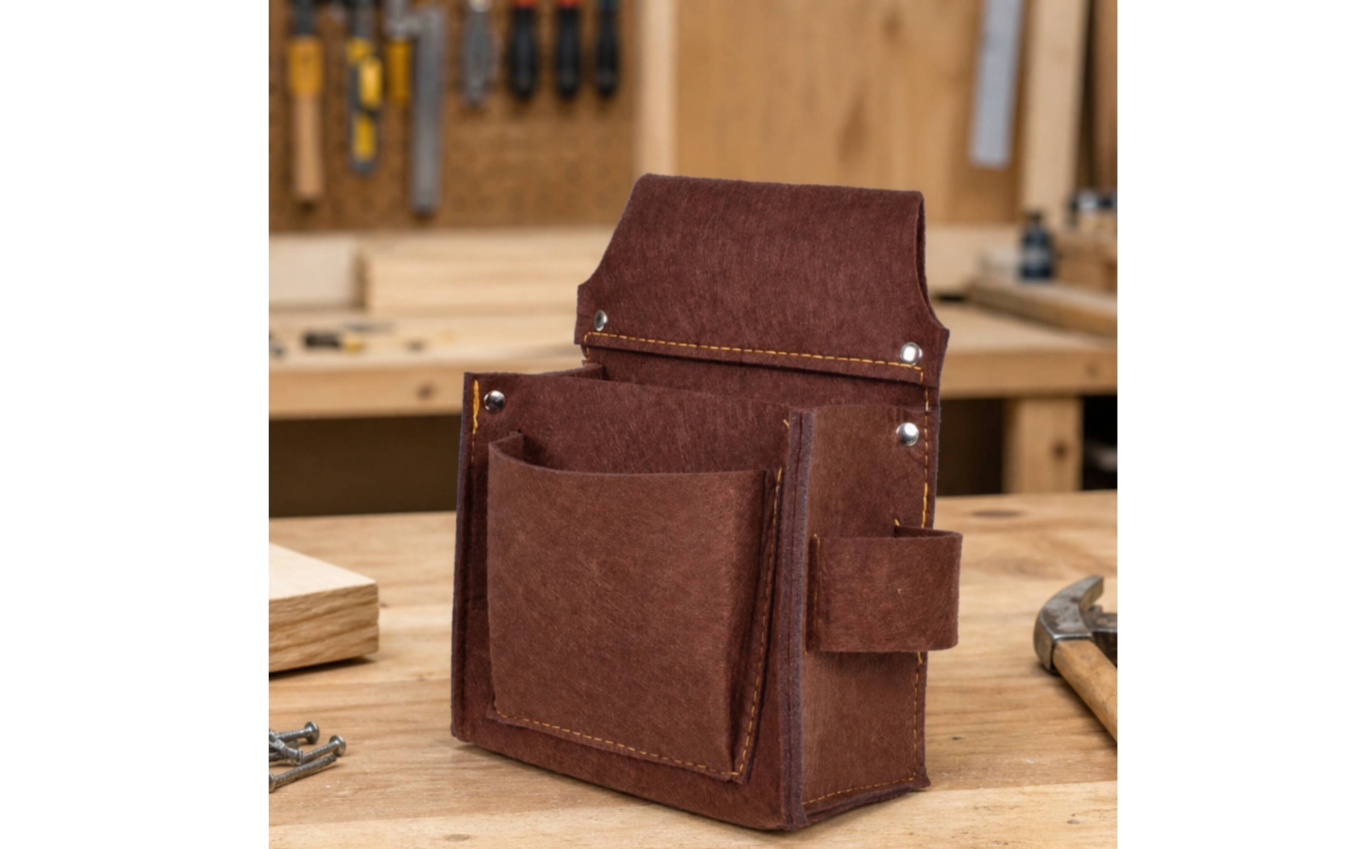Thickened Tool Waist Pouch with Multiple Compartments Multi-Pocket for Builders