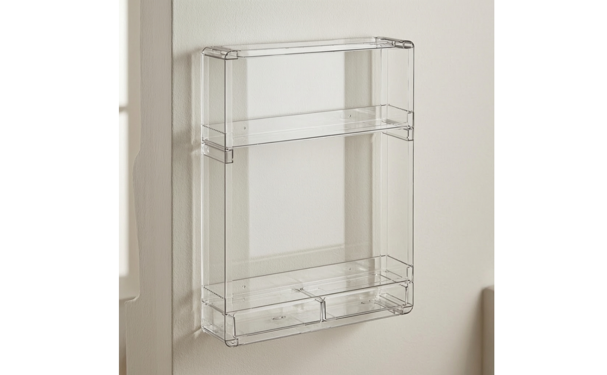 Clear Acrylic Storage Rack Space Saving for Vanity Countertop Organization