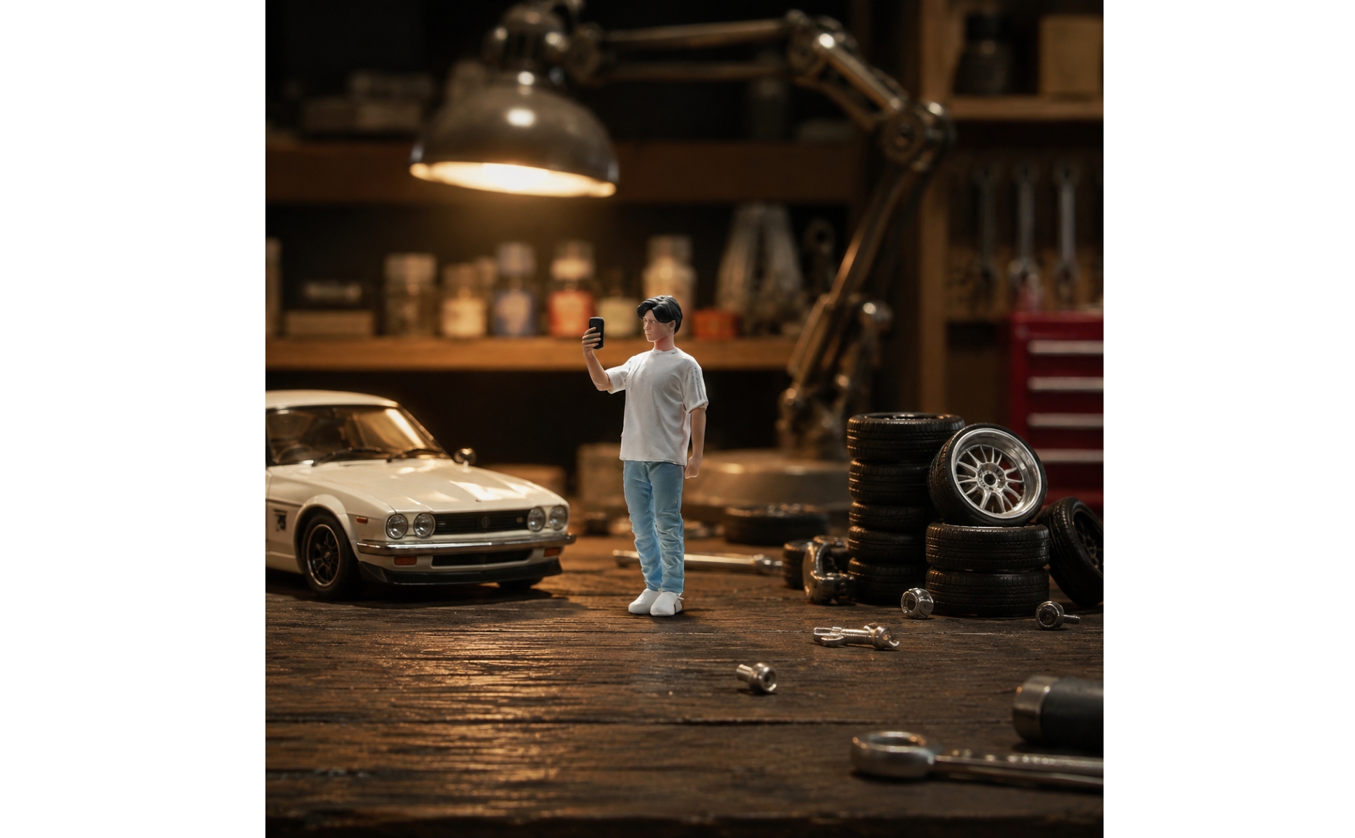 1/64 Scale Resin Miniature Figurines Semi-Handmade for Dioramas