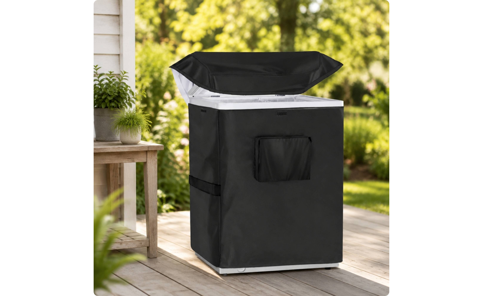 Chest Freezer Cover Water-Resistant for Outdoor Storage, Basement