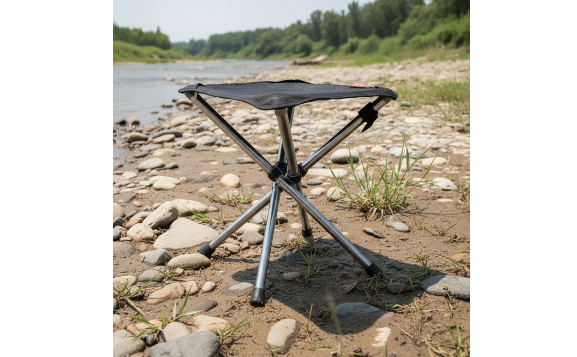 Seat Foldable Telescoping Stool with Carry Bag Compact for Picnics, Hiking