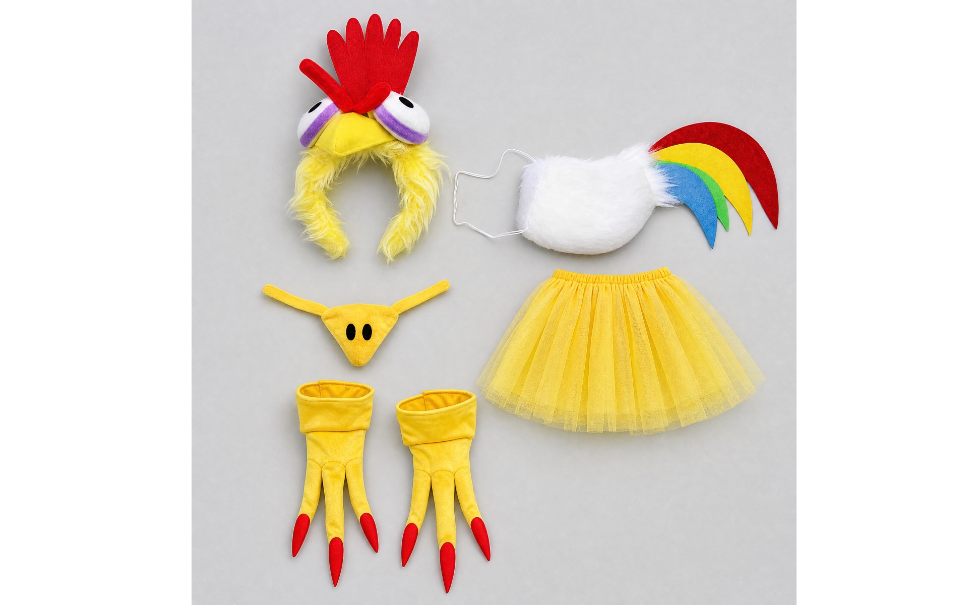 Rooster Face Costume Headband Festive for Halloween Events, Themed Celebrations