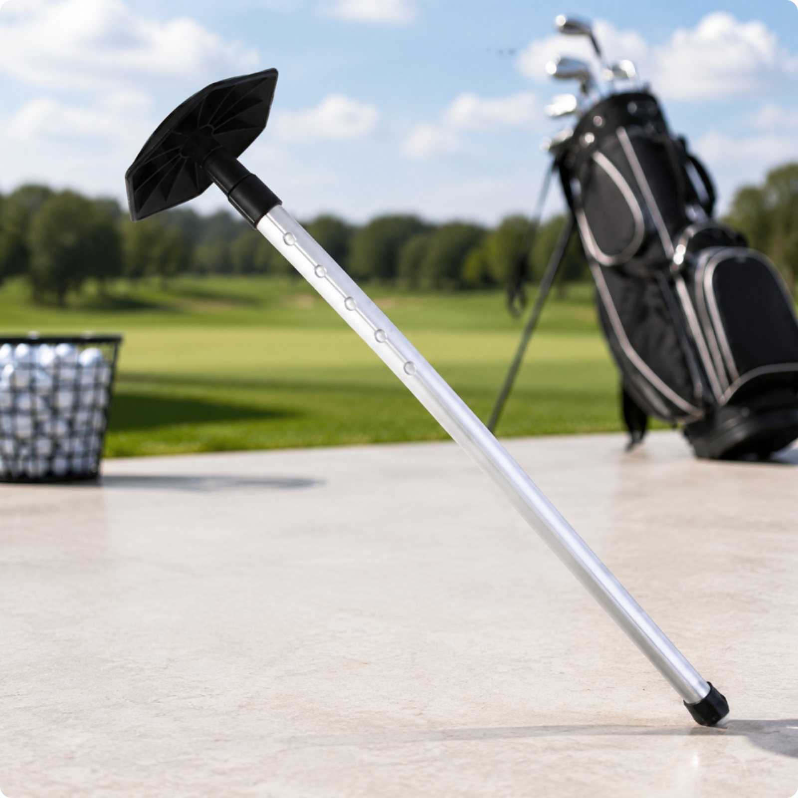 Golfbag-Stützstab mit abnehmbarer Kappe abnehmbar Golfstützstange verstellbar