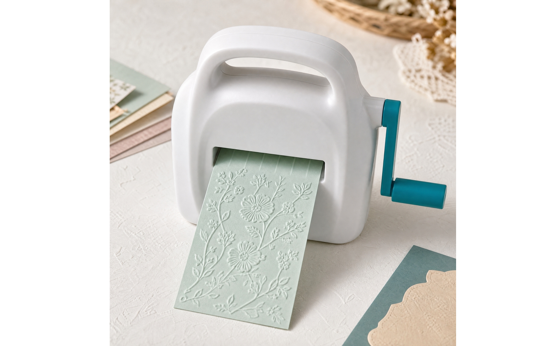Manual Die and Embossing Machine Compact for Scrapbookers, DIY Hobbyists
