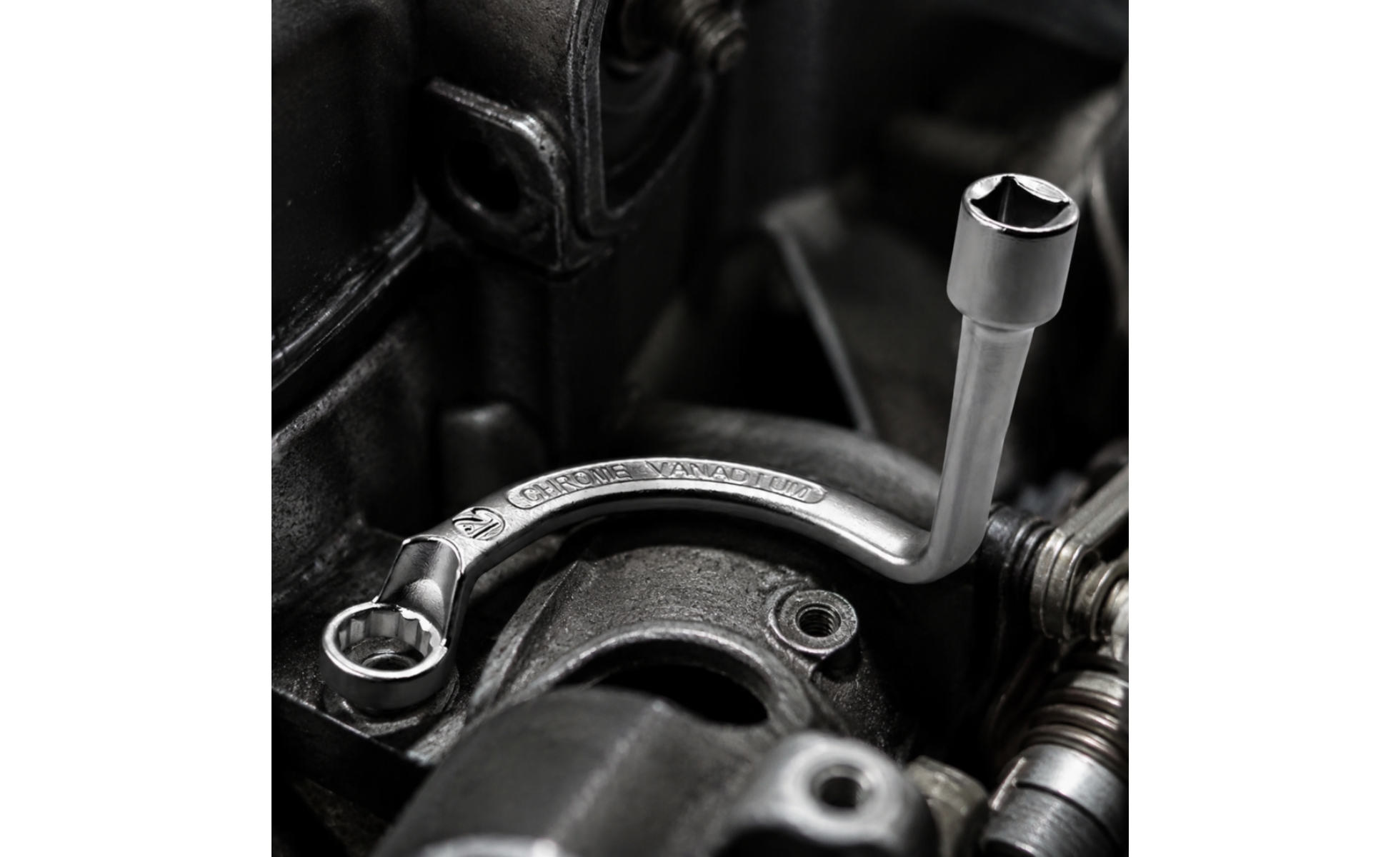 Turbocharger Wrench Chrome-Vanadium Finish for Workshop, Automotive Technicians