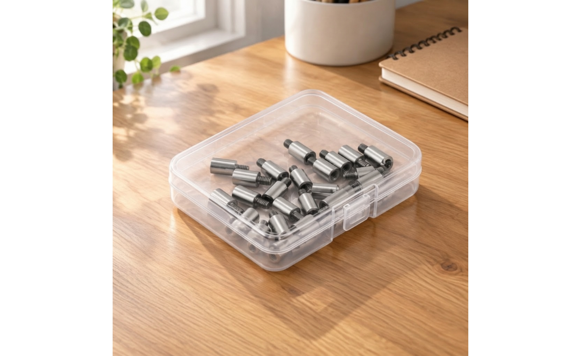 20 Pieces Threaded Scrapbook Binding Posts Silver Finish for Memory Book Makers