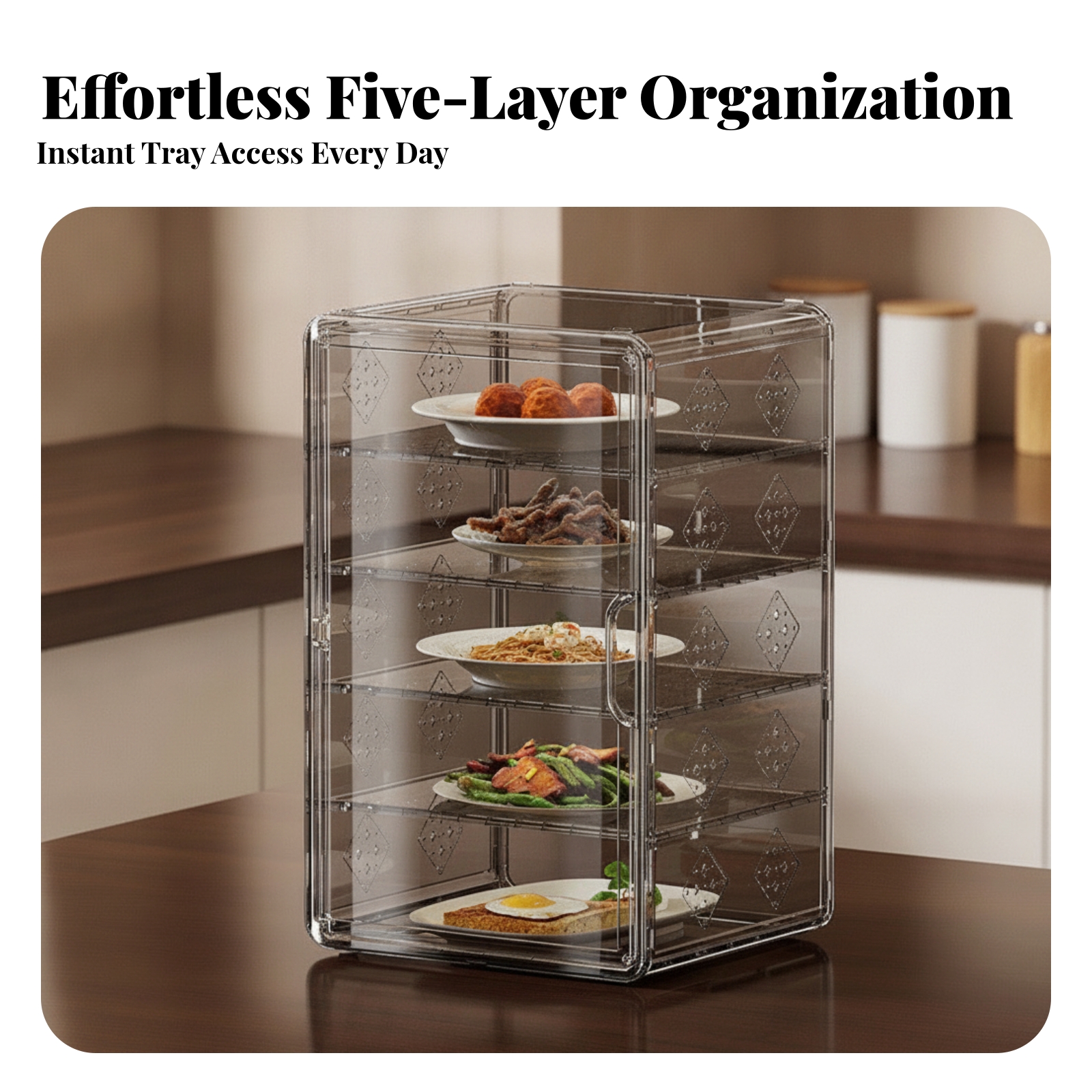 Storage Box Space-Saving Multi-Tier Food Storage Box for Kitchen ...