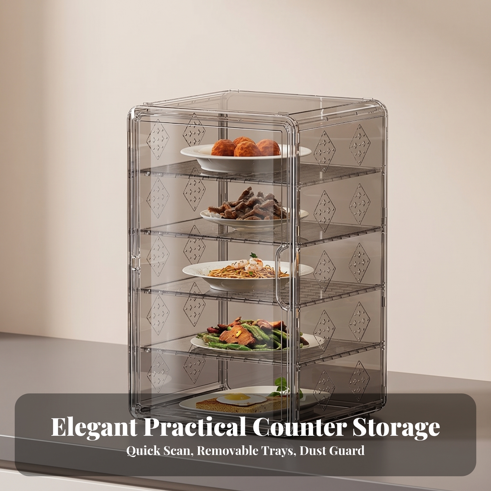 Storage Box Space-Saving Multi-Tier Food Storage Box for Kitchen ...