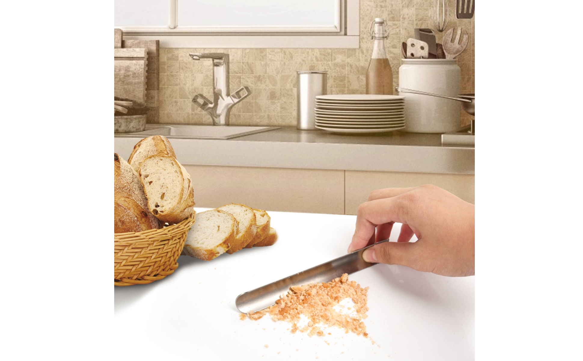 3 Pieces Stainless Steel Bread-Crumb Lightweight for Baking Prep, Bakers