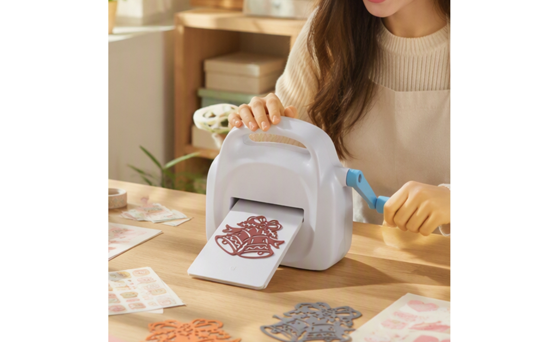 Manual Die and Embossing Machine Compact for Scrapbookers, DIY Hobbyists