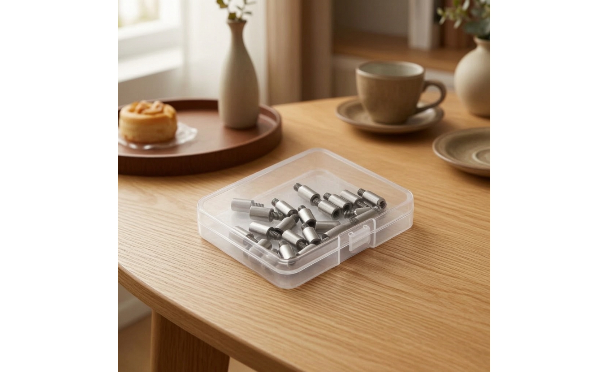 20 Pieces Threaded Scrapbook Binding Posts Silver Finish for Memory Book Makers