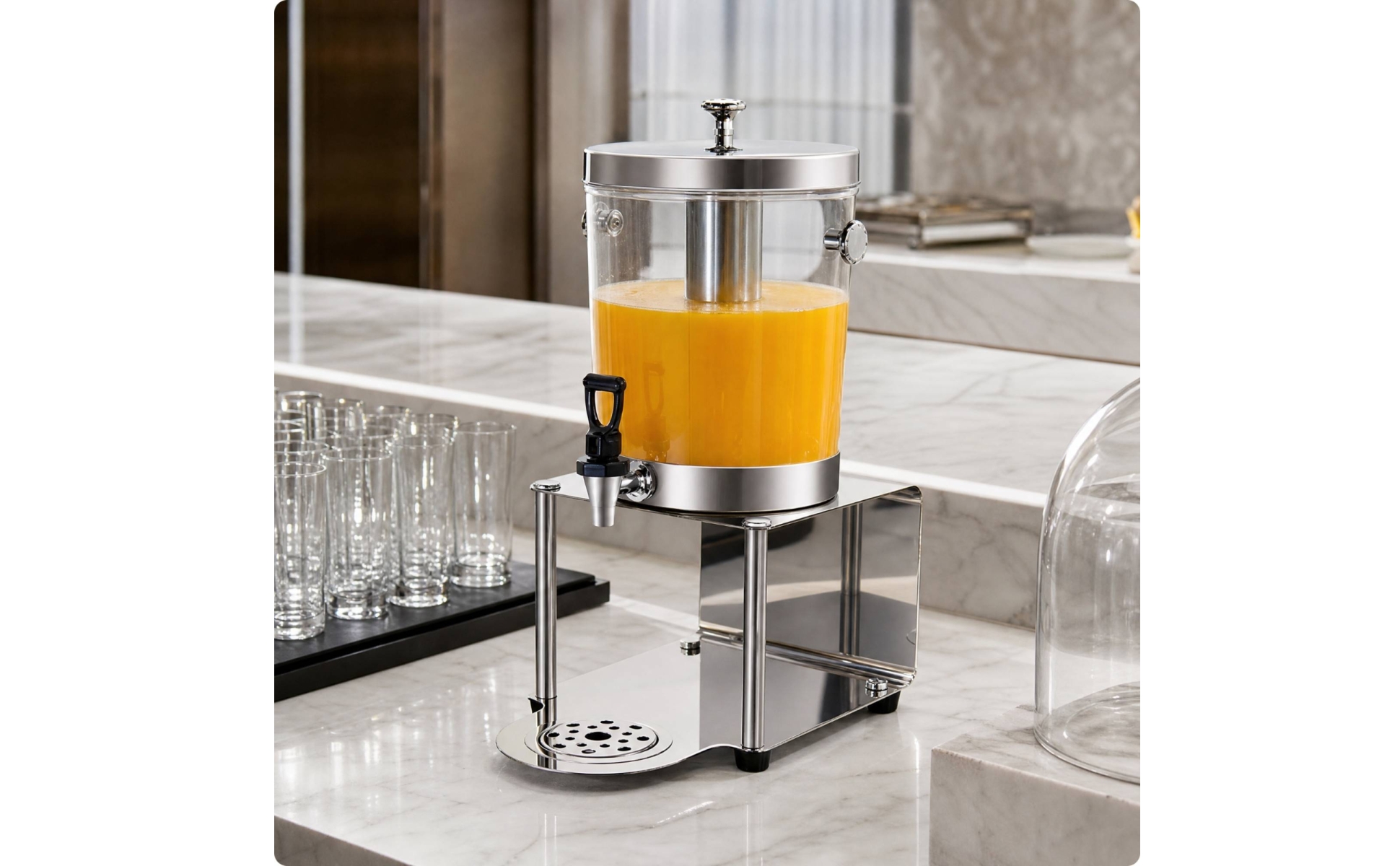 Stainless Steel Beverage Dispenser Commercial for Banquets, Weddings, Caterers