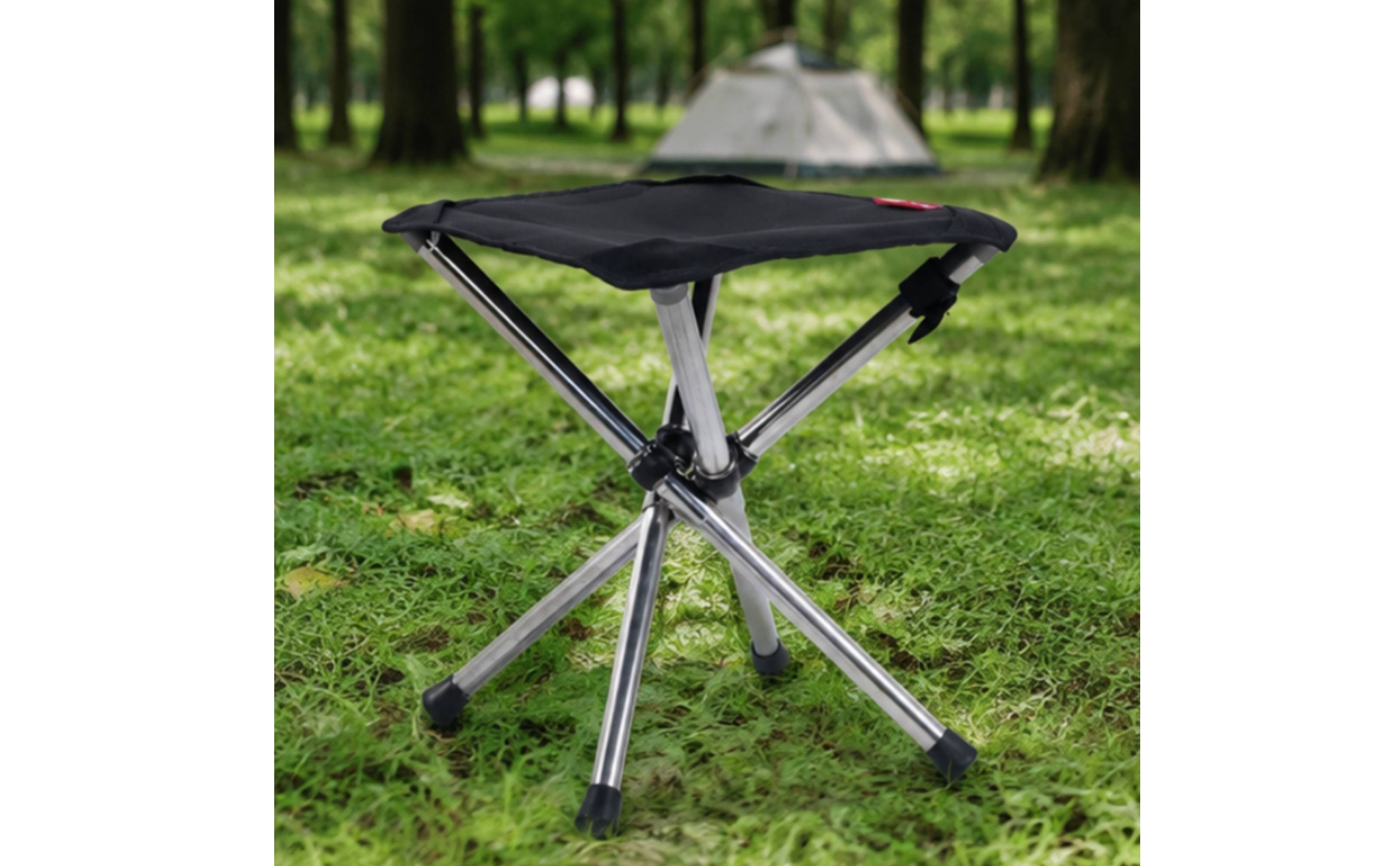 Seat Foldable Telescoping Stool with Carry Bag Compact for Picnics, Hiking