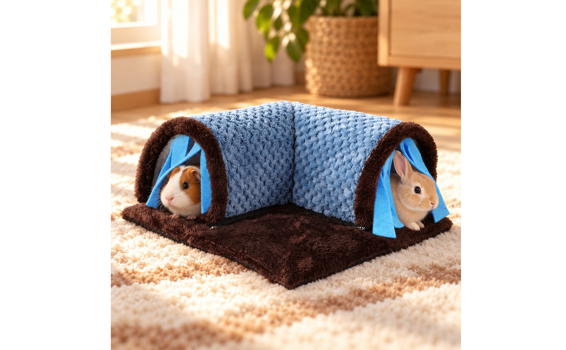 Pet Hideaway Soft Soft Small-Animal Tunnel Hideaway Enclosed