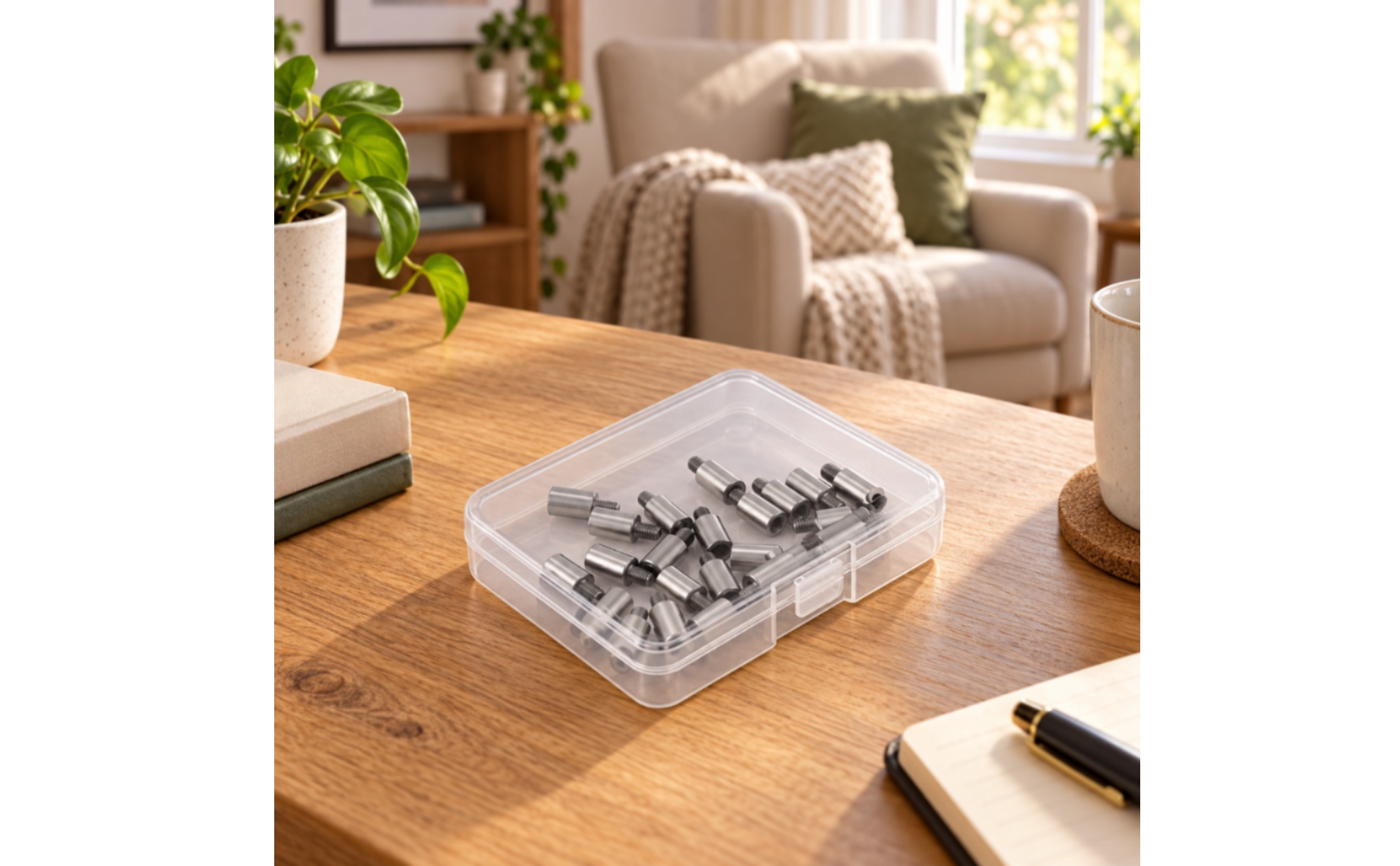 20 Pieces Threaded Scrapbook Binding Posts Silver Finish for Memory Book Makers