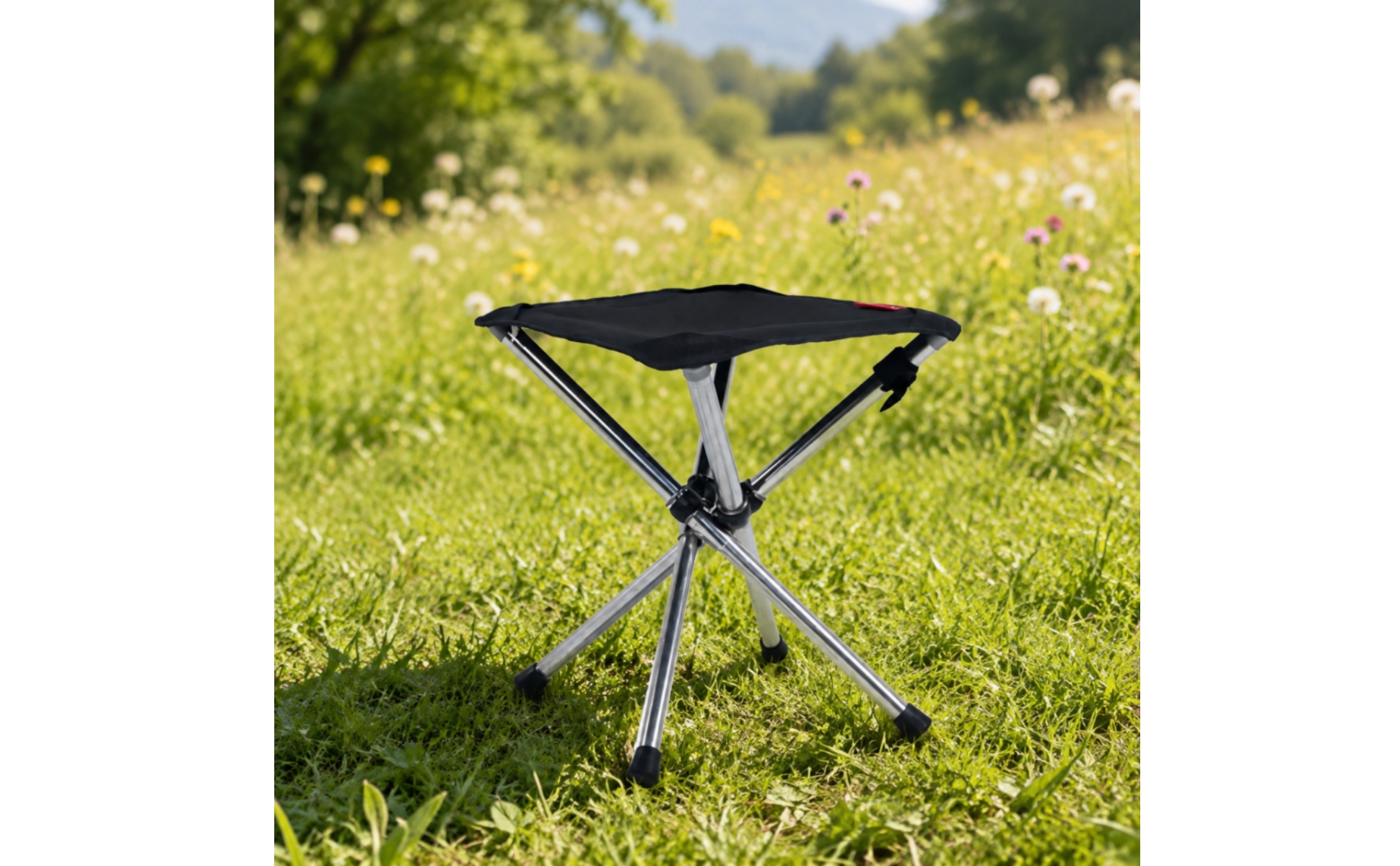 Seat Foldable Telescoping Stool with Carry Bag Compact for Picnics, Hiking