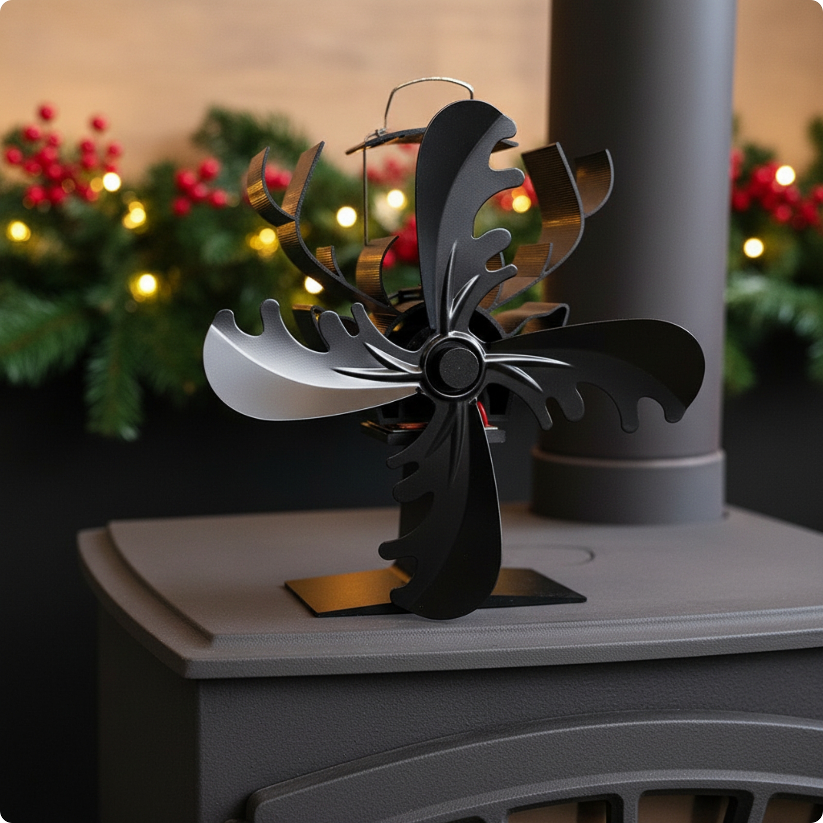 Wood Burning Stove Fan Cordless Heat Powered Stove Fan Quiet for Cabins
