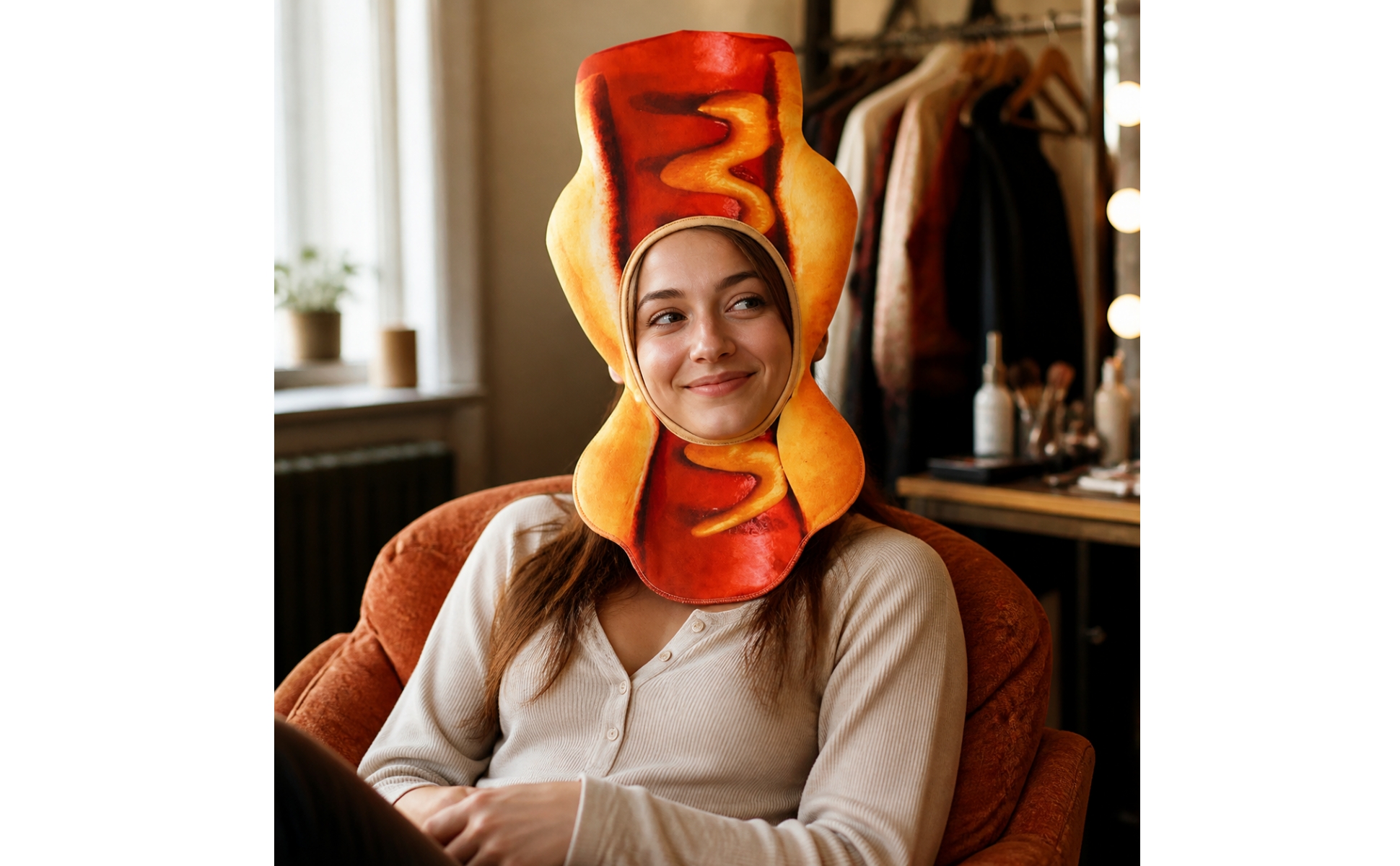 Hot Dog Hat Lightweight Hot Dog Novelty Hat for All Genders for Halloween