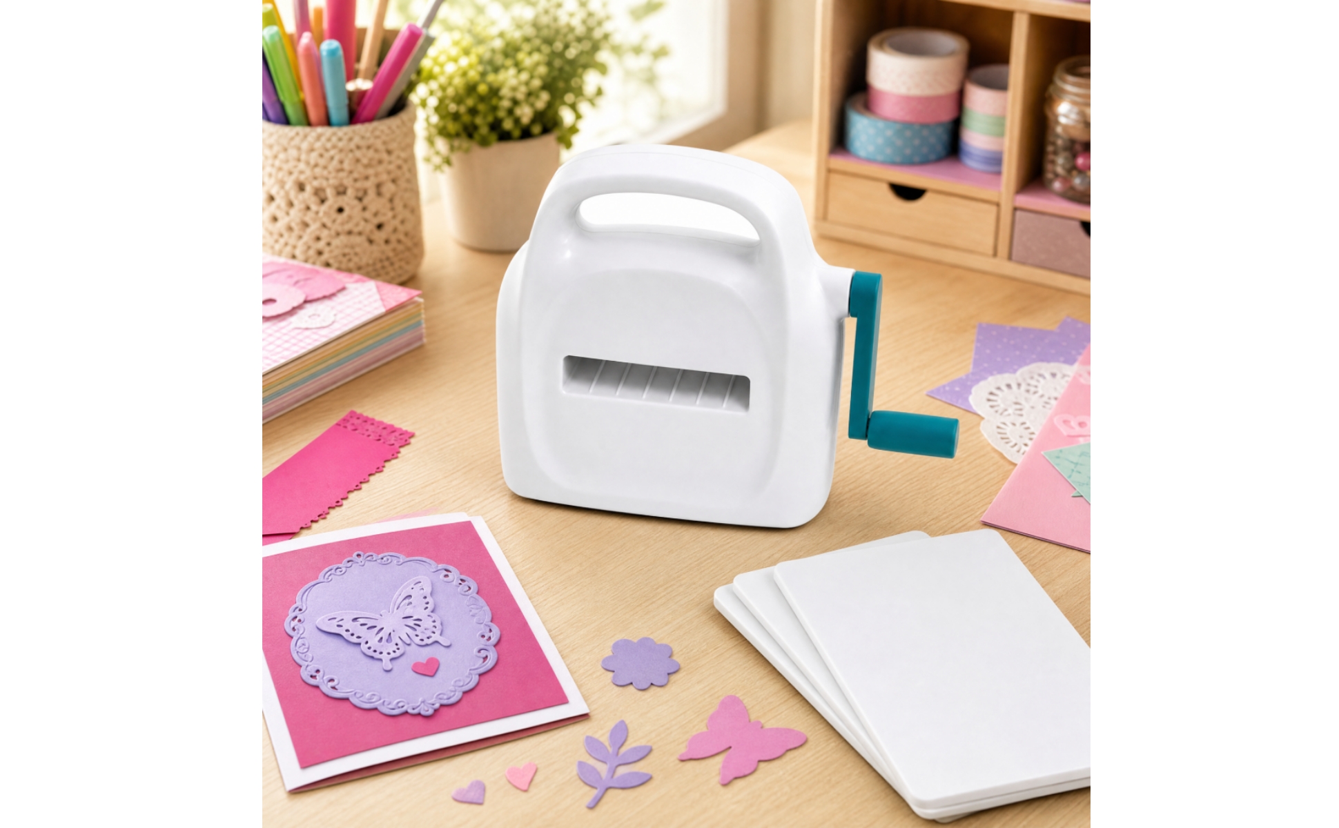 Manual Die and Embossing Machine Compact for Scrapbookers, DIY Hobbyists