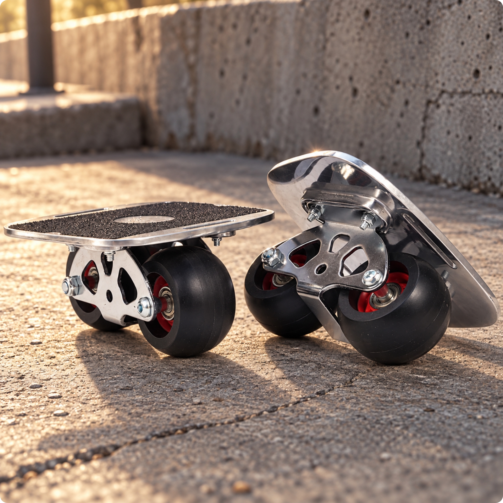Driftboard mit zwei getrennten Deckteilen kompakt für Straßenfahren, Freizeit