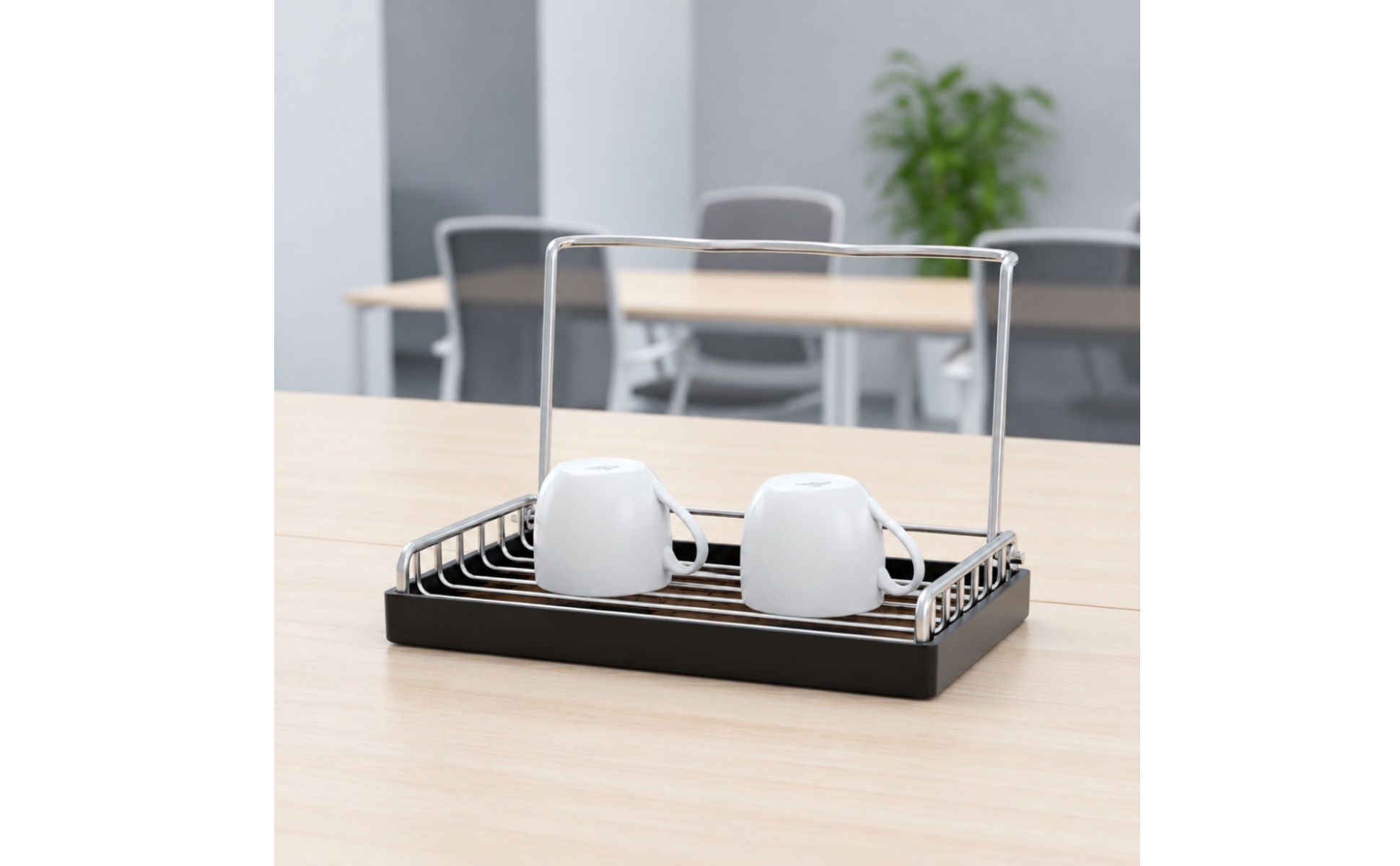 Desktop Cup Draining and Storage Rack Rust-Resistant for Kitchen, Coffee Station