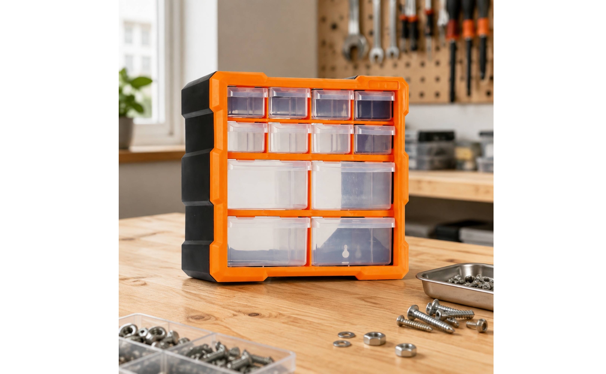 Plastic Parts Organizer Cabinet Multipurpose for Household Projects, Hobby Area