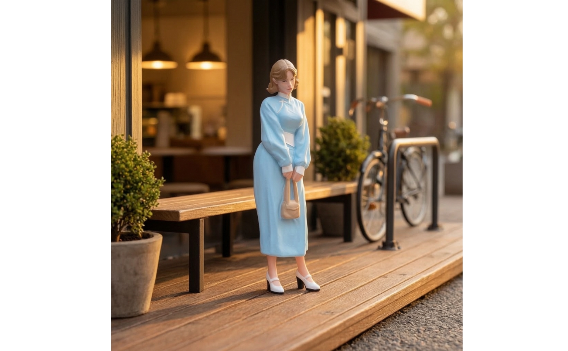 1/18 Scale Resin Figurine Versatile Standing Woman Miniature Figure for Dioramas