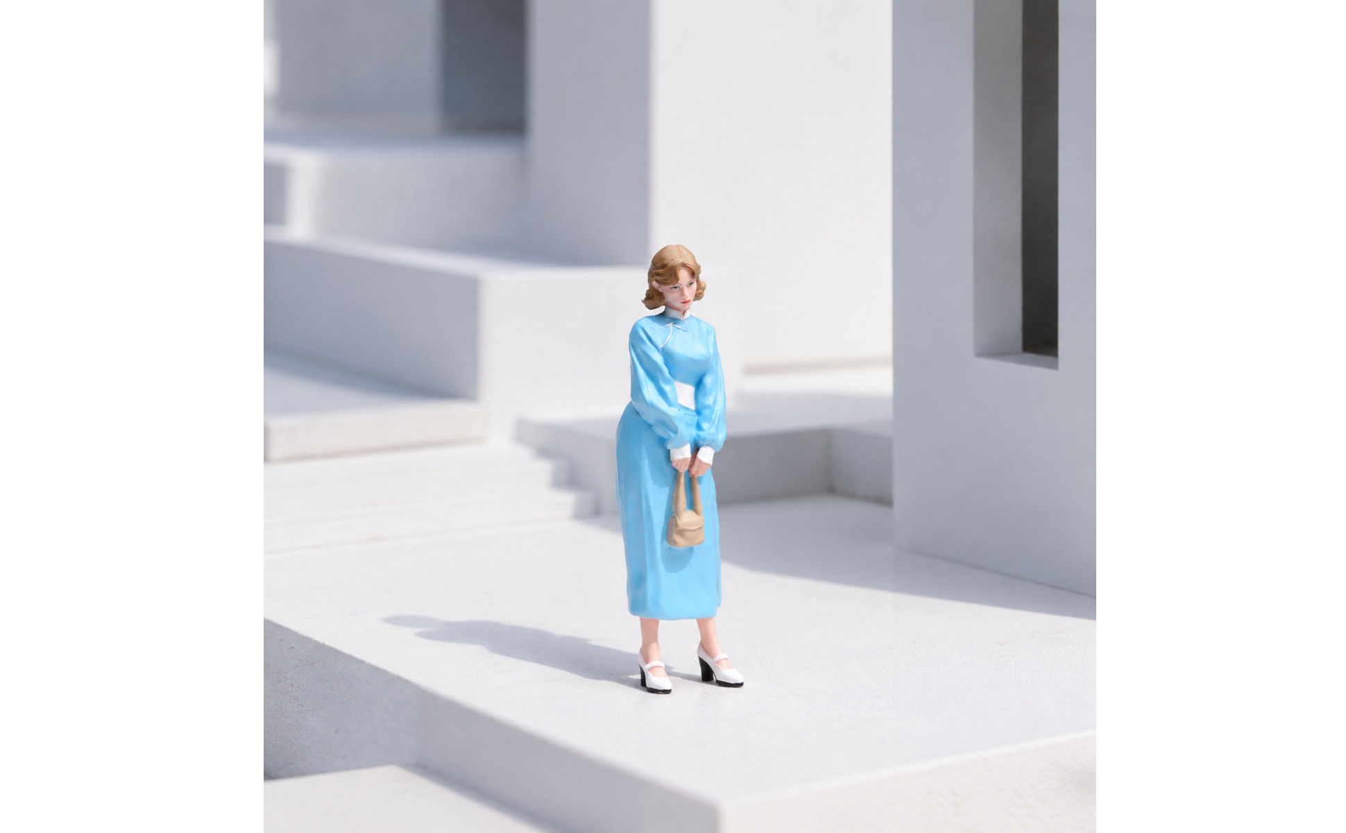 1/18 Scale Resin Figurine Versatile Standing Woman Miniature Figure for Dioramas