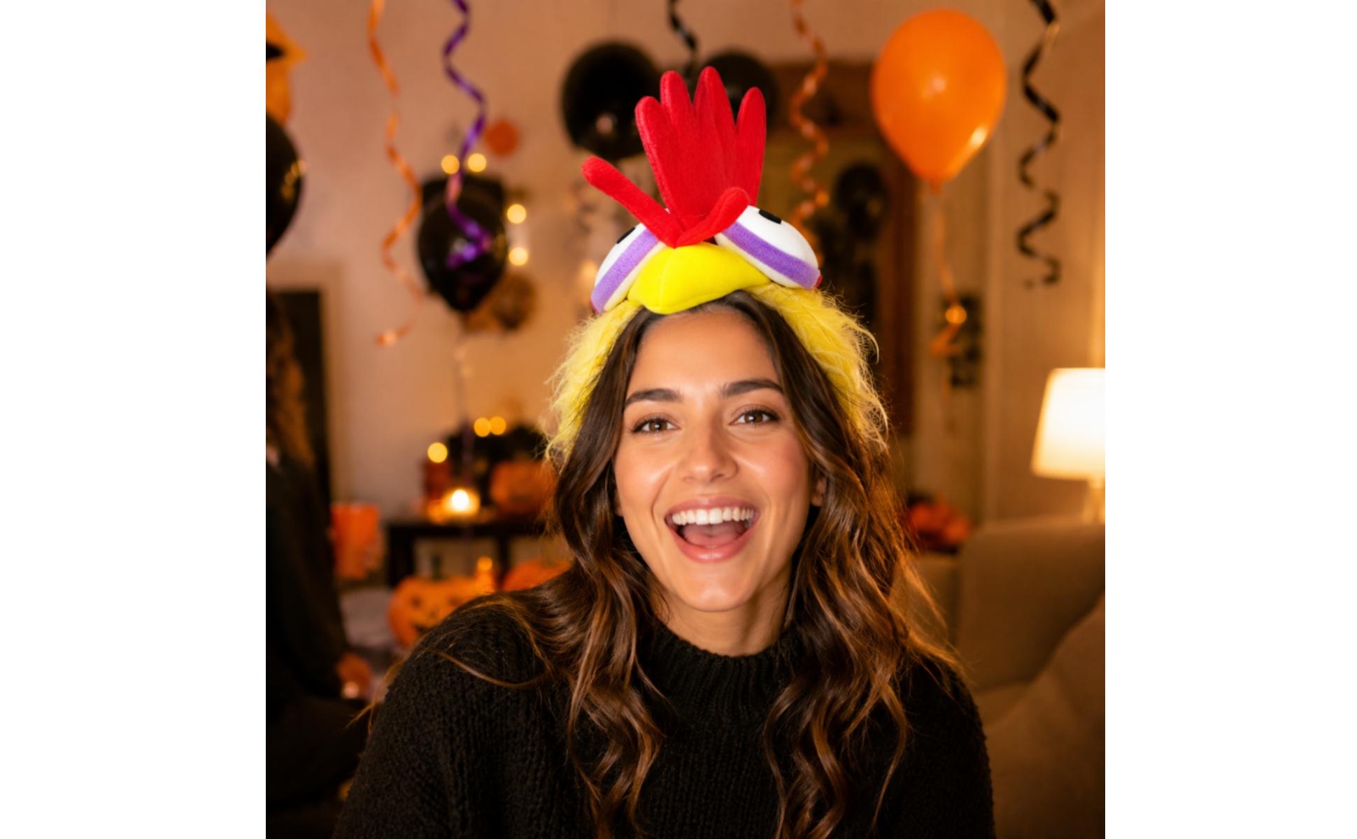 Rooster Face Costume Headband Festive for Halloween Events, Themed Celebrations