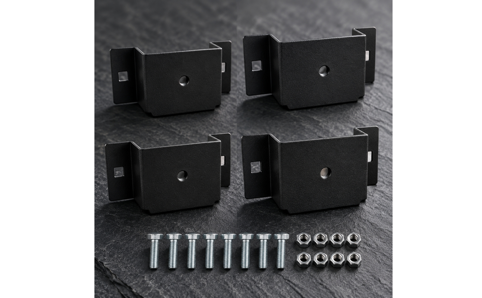 4 Pieces Trailer Stake Holder Bracket Pre-Drilled for Flatbed Trailers, Hauling