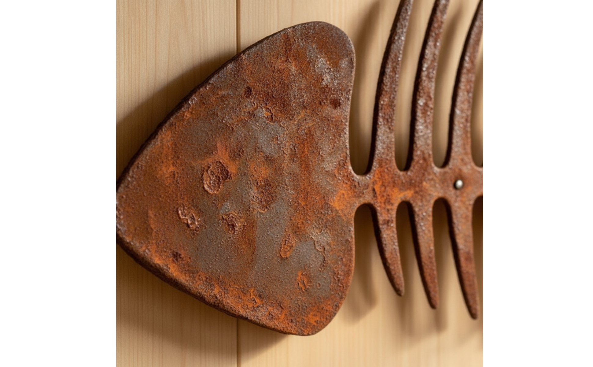 Iron Fishbone Wall Hanging Coastal for Living Room, Seaside-Inspired Interiors
