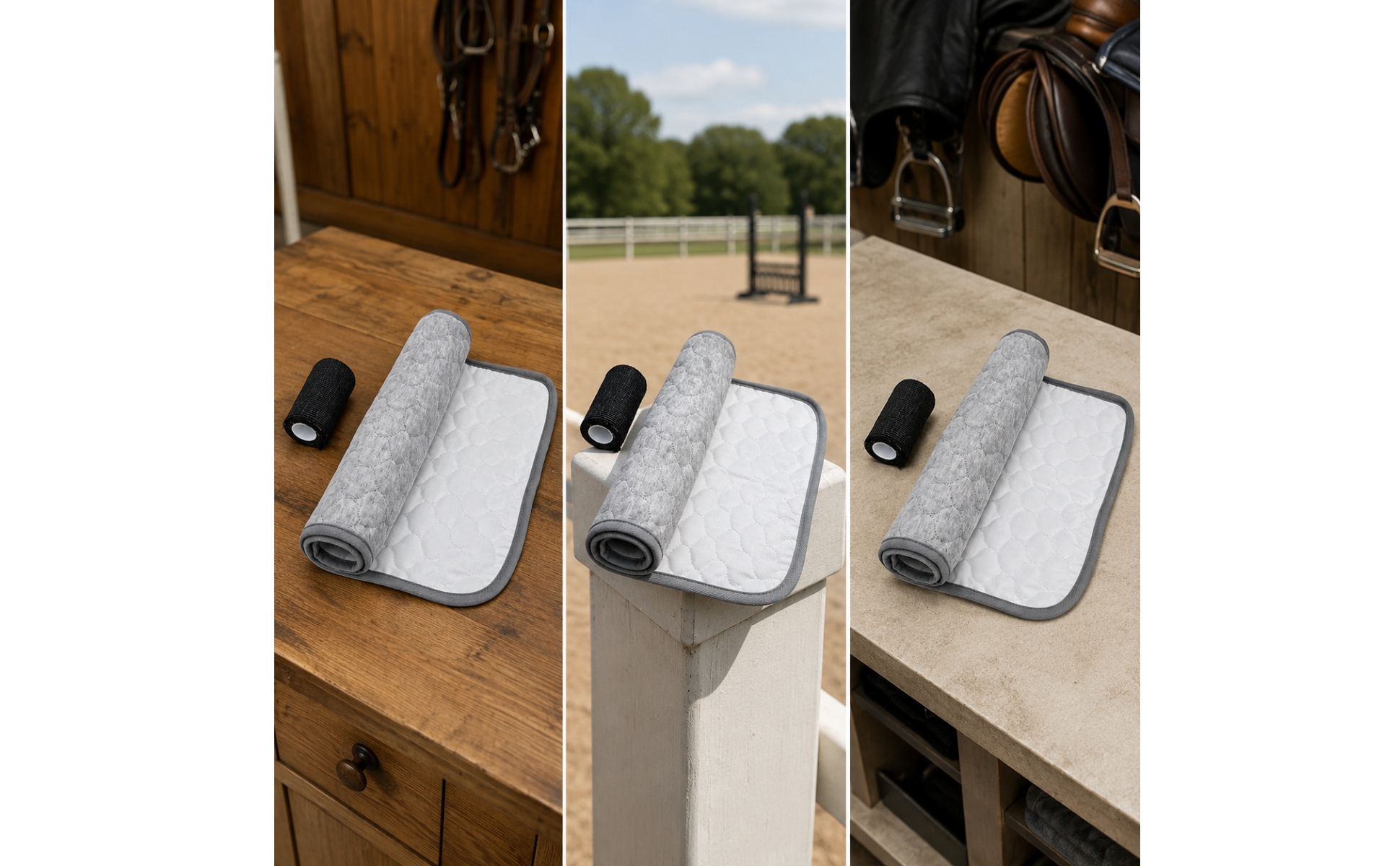 Horse Leg Protection Pad with Wrap Lightweight for Arena Riding, Equestrians