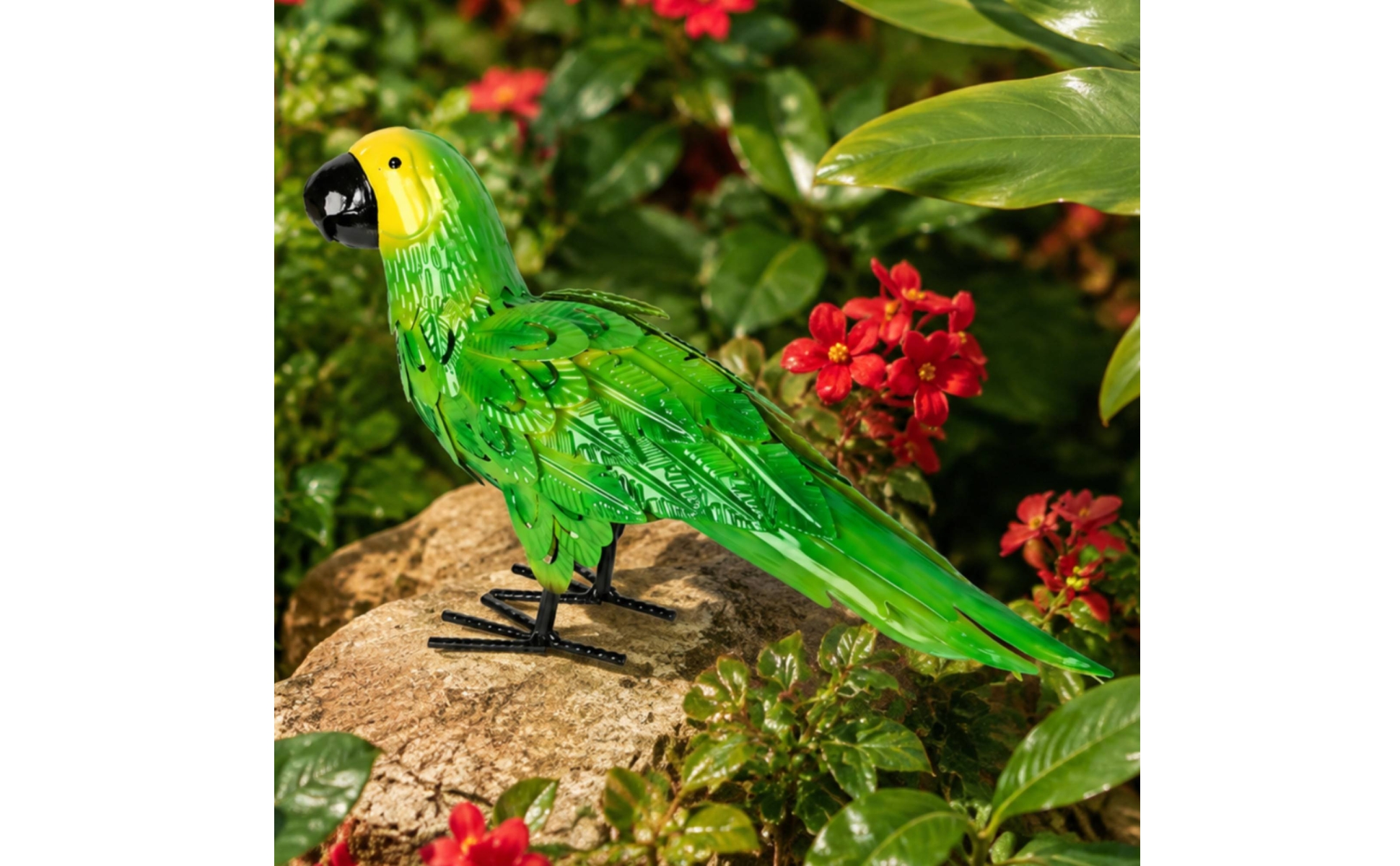 Parrot-Shaped Metal Sculpture Indoor Outdoor for Landscape Decoration, Entryway