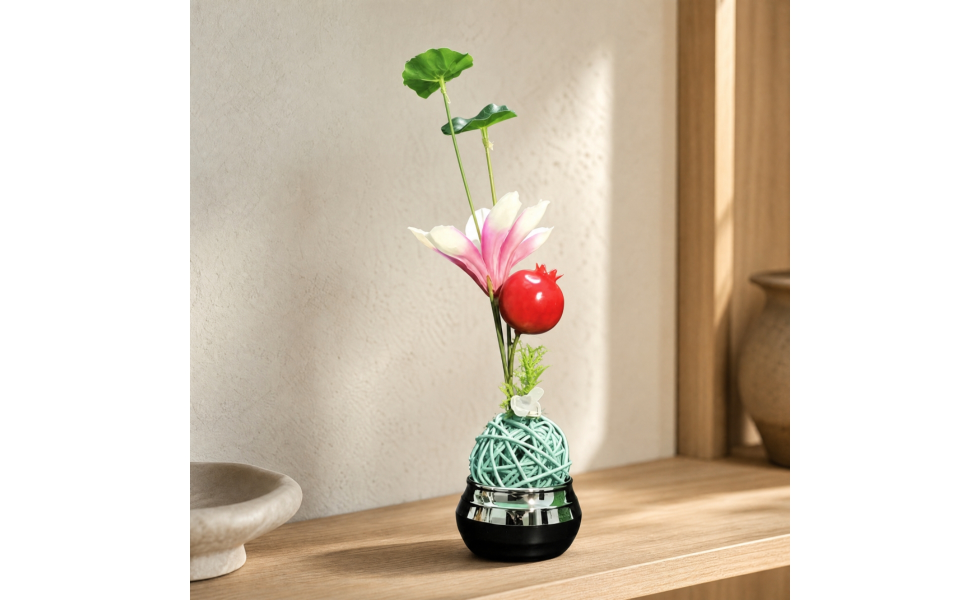 Resin Artificial Floral Centerpiece No Pollen for Banquet Tables, Event Displays
