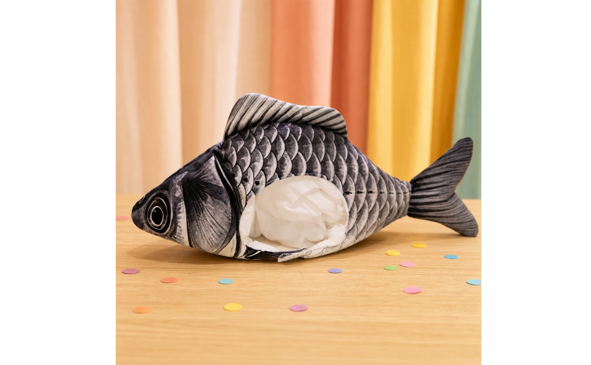 Novelty Fish Headpiece One-Size Fish Head Costume Hat Padded for Photo Sessions