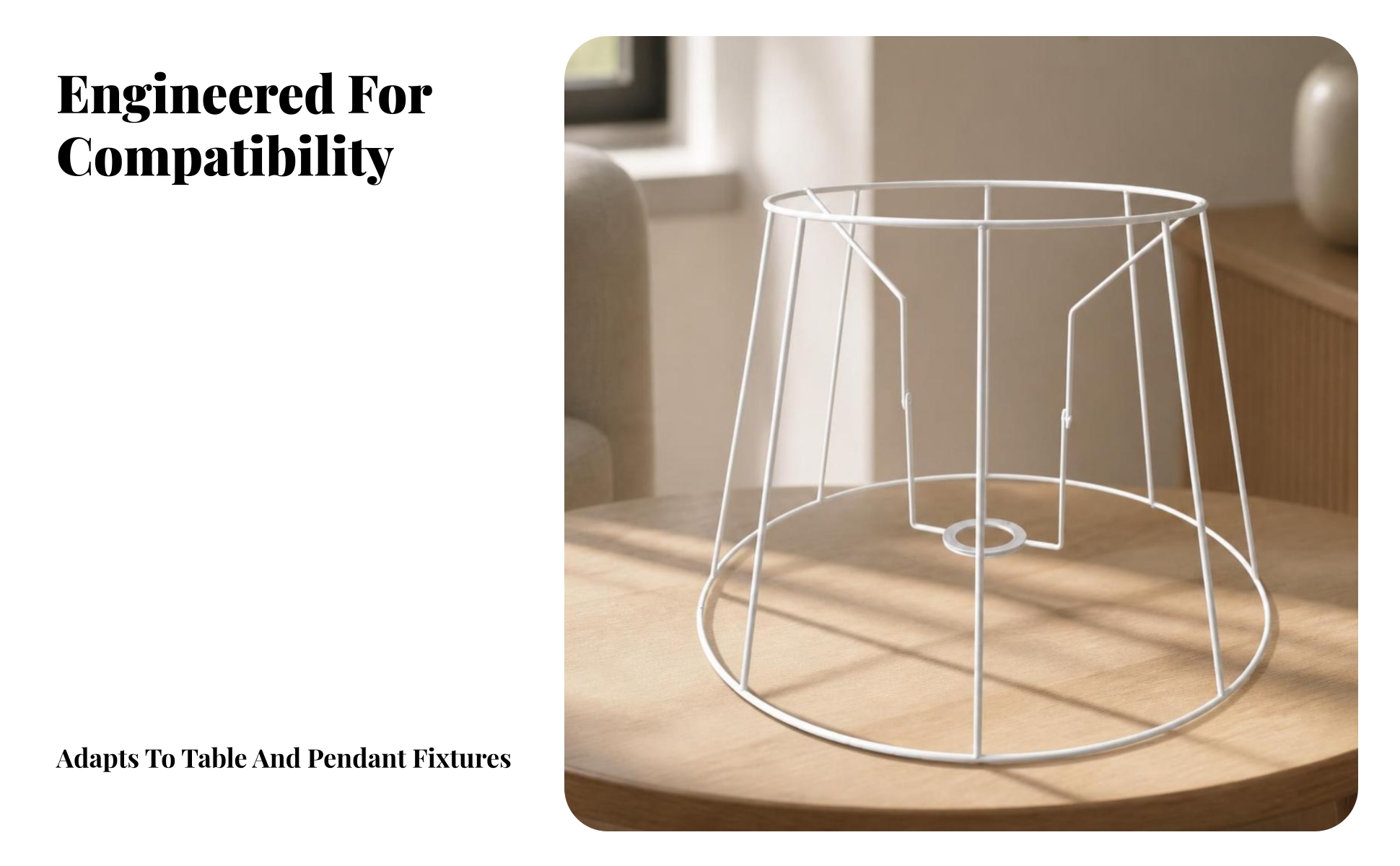 Lampshade Frame DIY Lamp Shade Loop Frame Versatile for Table Lamps, Crafters
