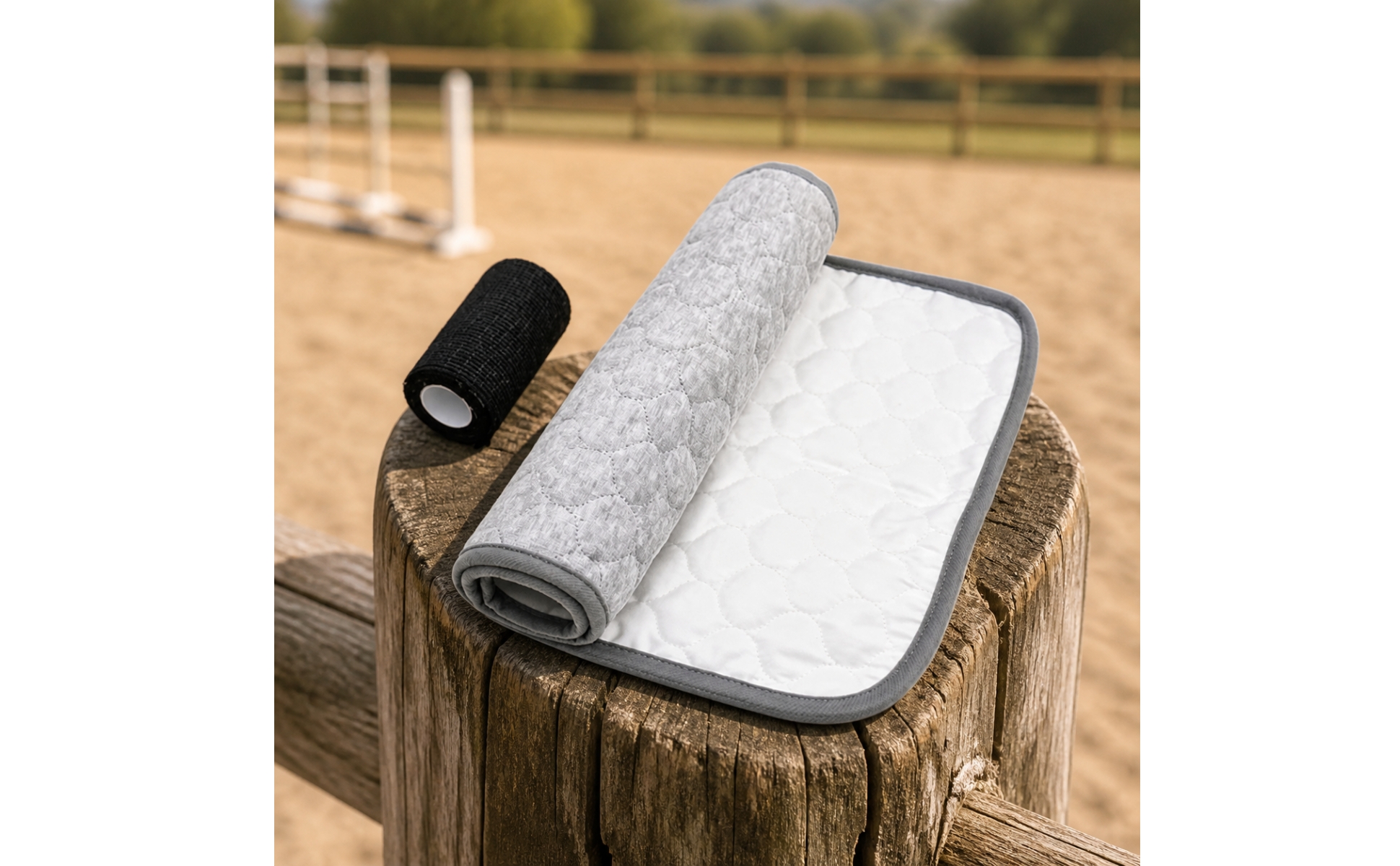Horse Leg Protection Pad with Wrap Lightweight for Arena Riding, Equestrians
