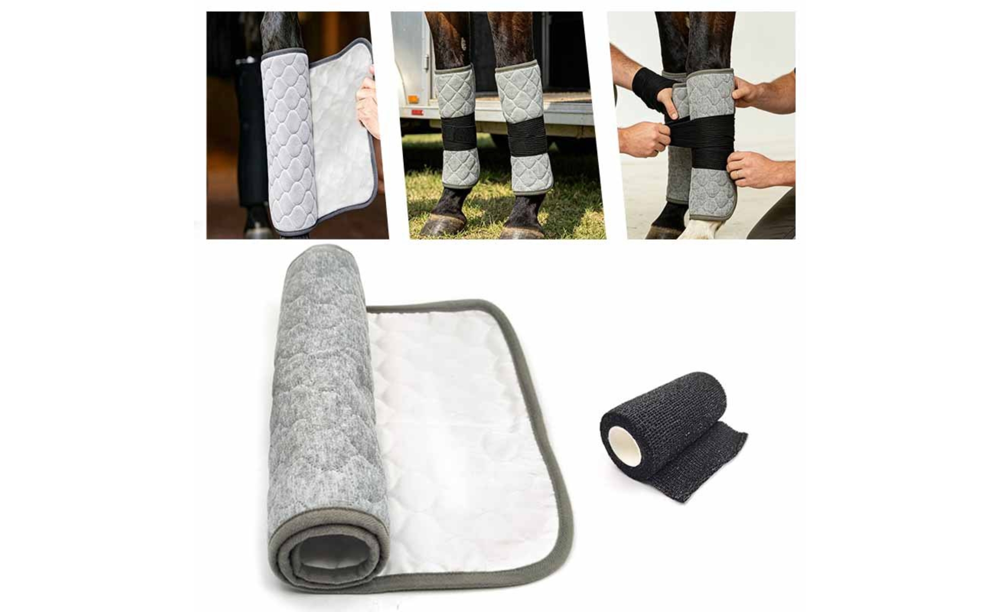 Horse Leg Protection Pad with Wrap Lightweight for Arena Riding, Equestrians
