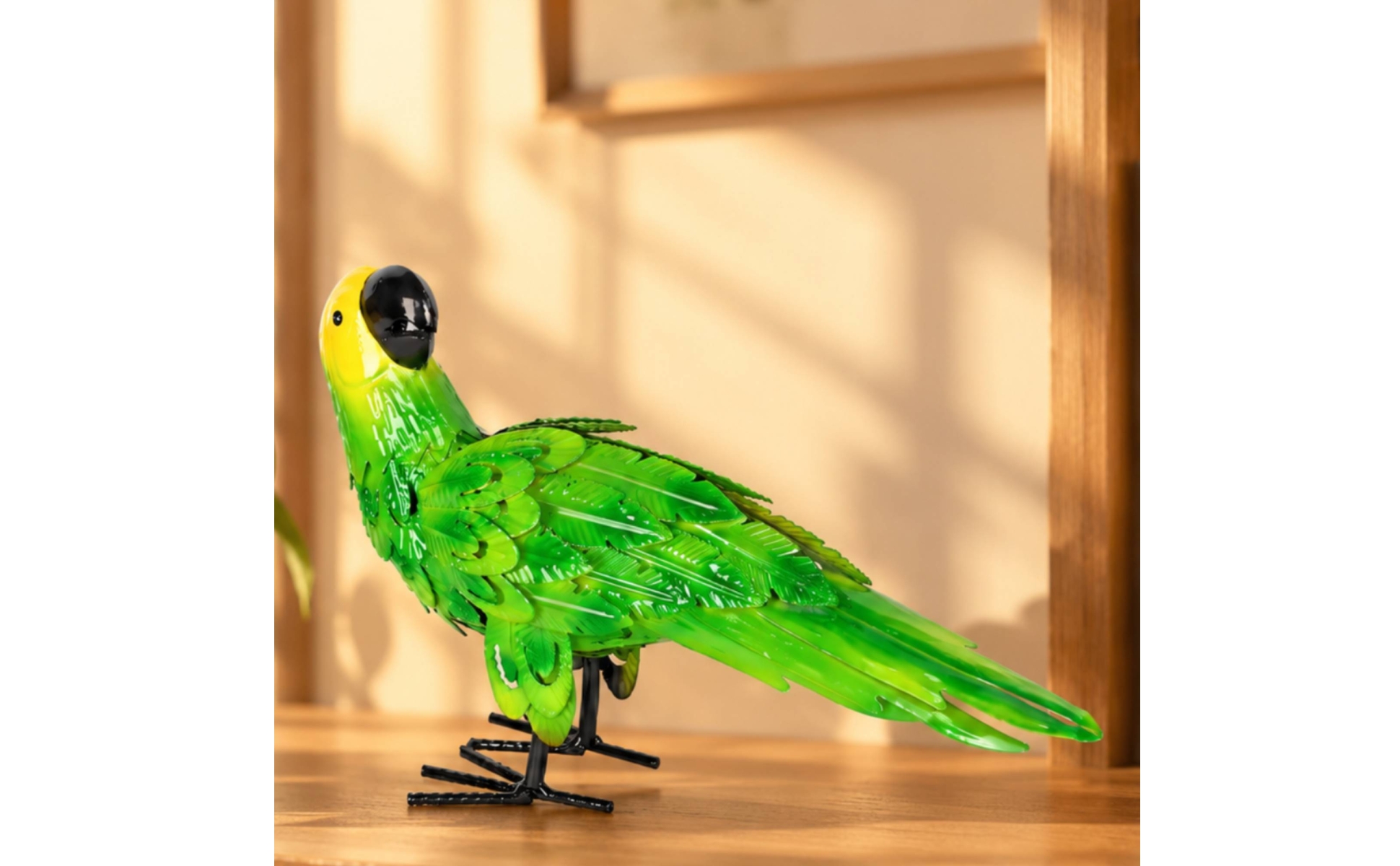 Parrot-Shaped Metal Sculpture Indoor Outdoor for Landscape Decoration, Entryway