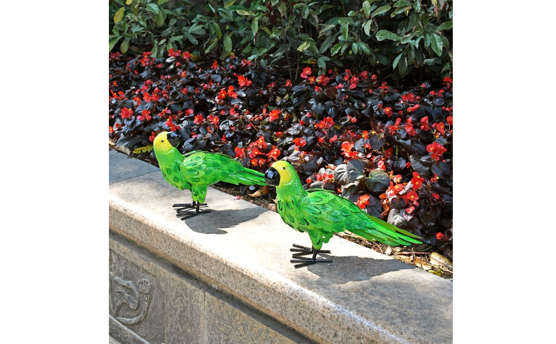 Parrot-Shaped Metal Sculpture Indoor Outdoor for Landscape Decoration, Entryway