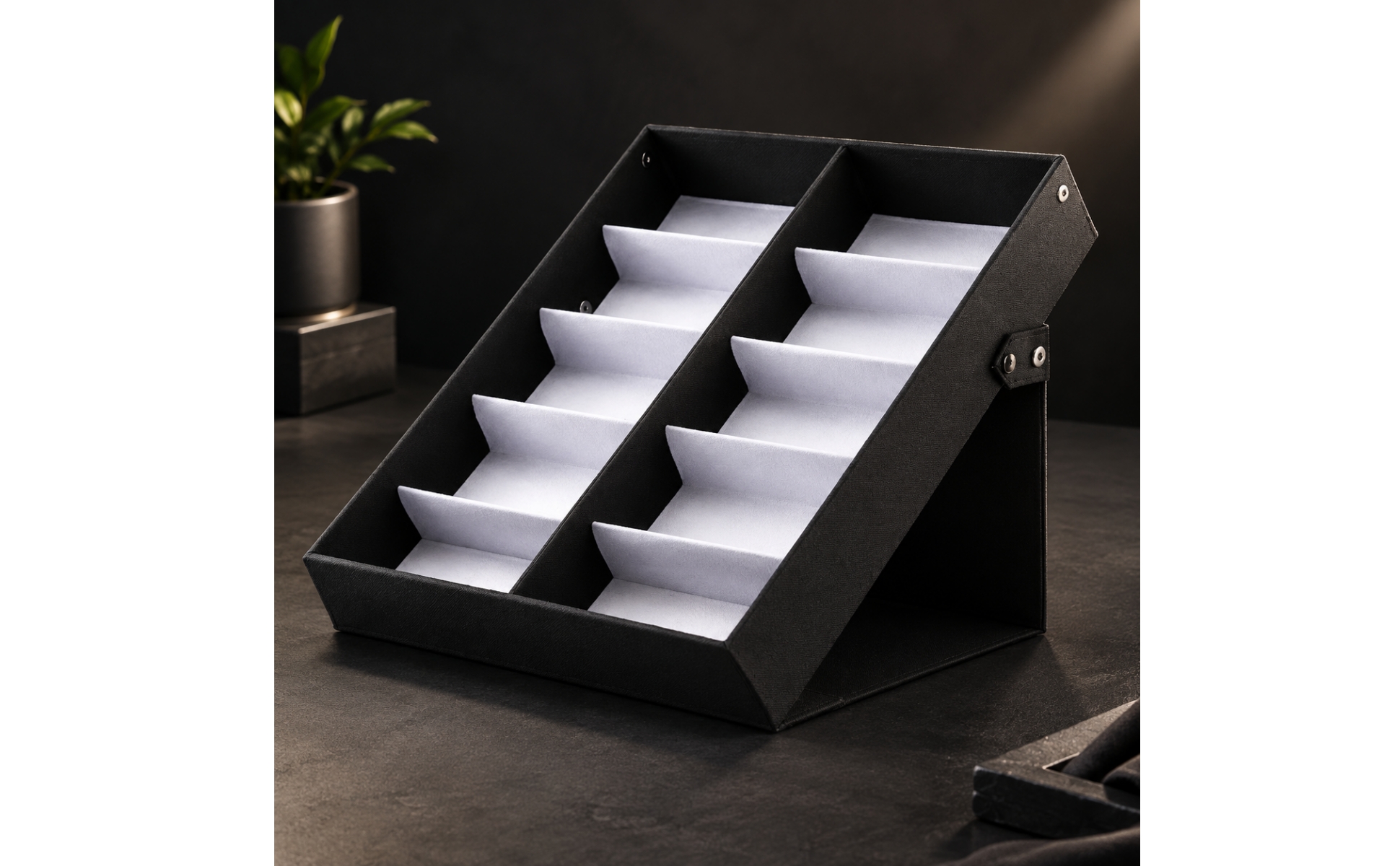 Eyeglass Organizer Freestanding Sunglass Display Sloped for Dressing Table