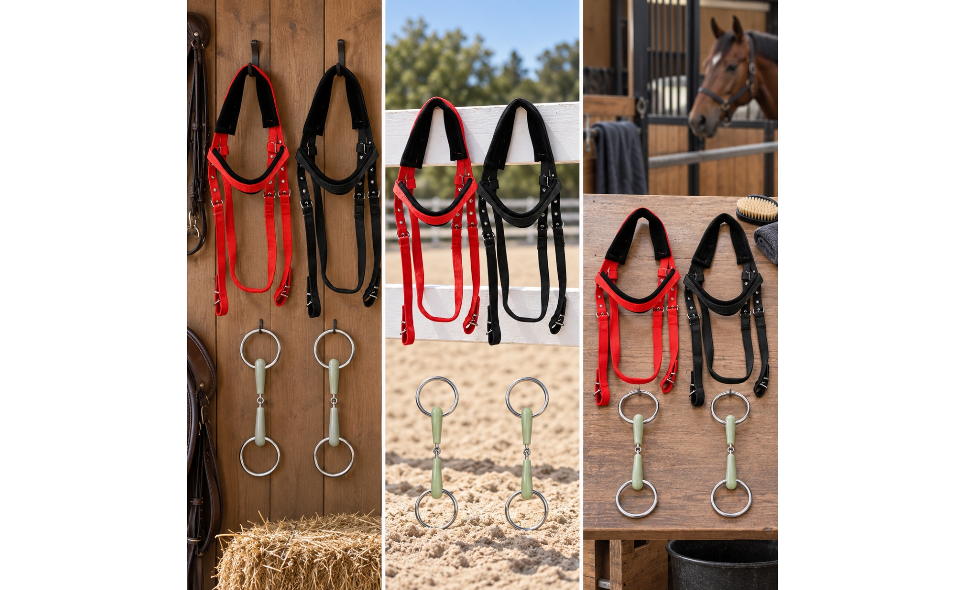 Two-Piece Bridle Set for Arena Work, Controlled Exercise, Equestrian Riders