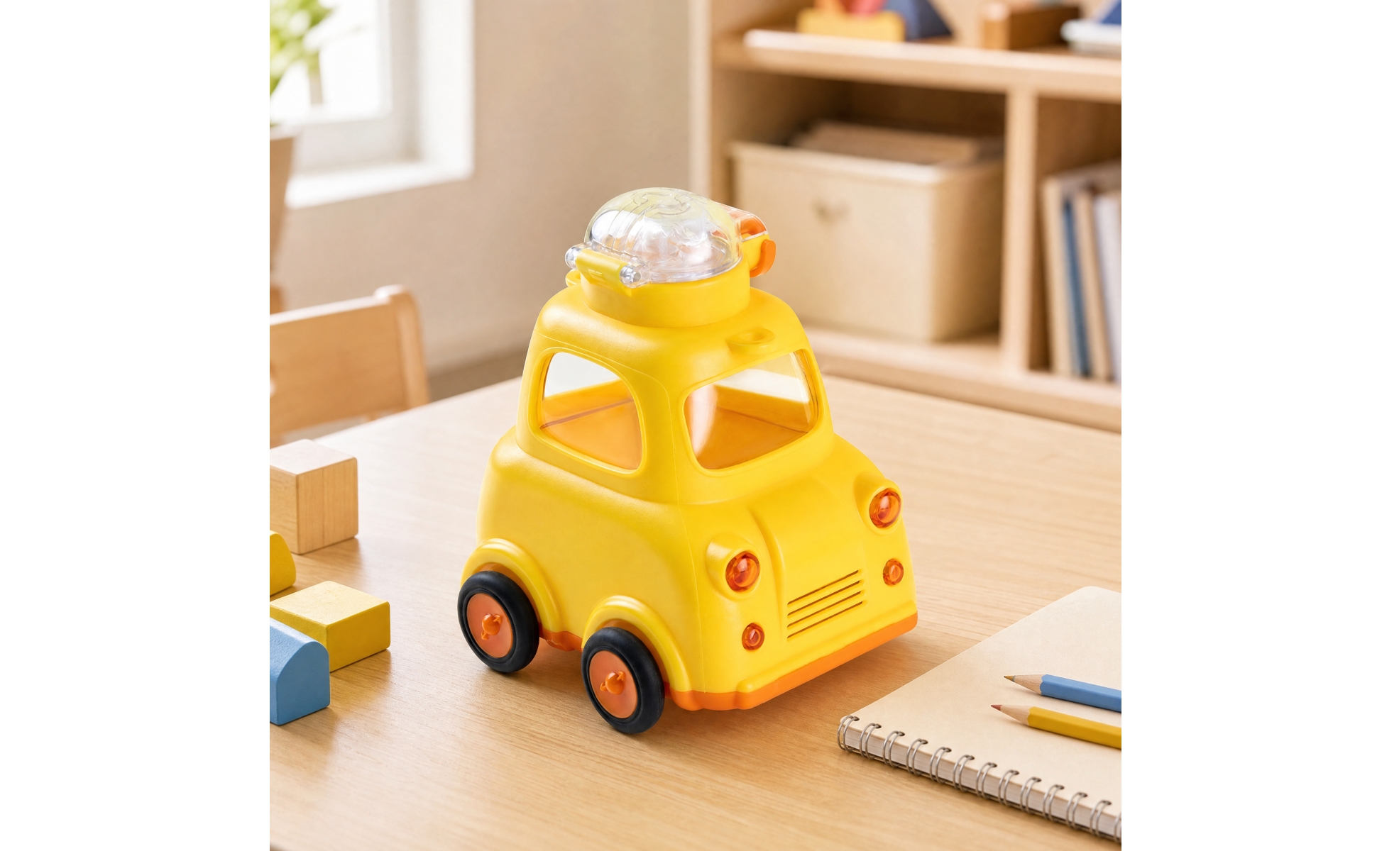 Car-Shaped Drinking Cup Child-Friendly Car Straw Cup with Lid 600 Ml Capacity