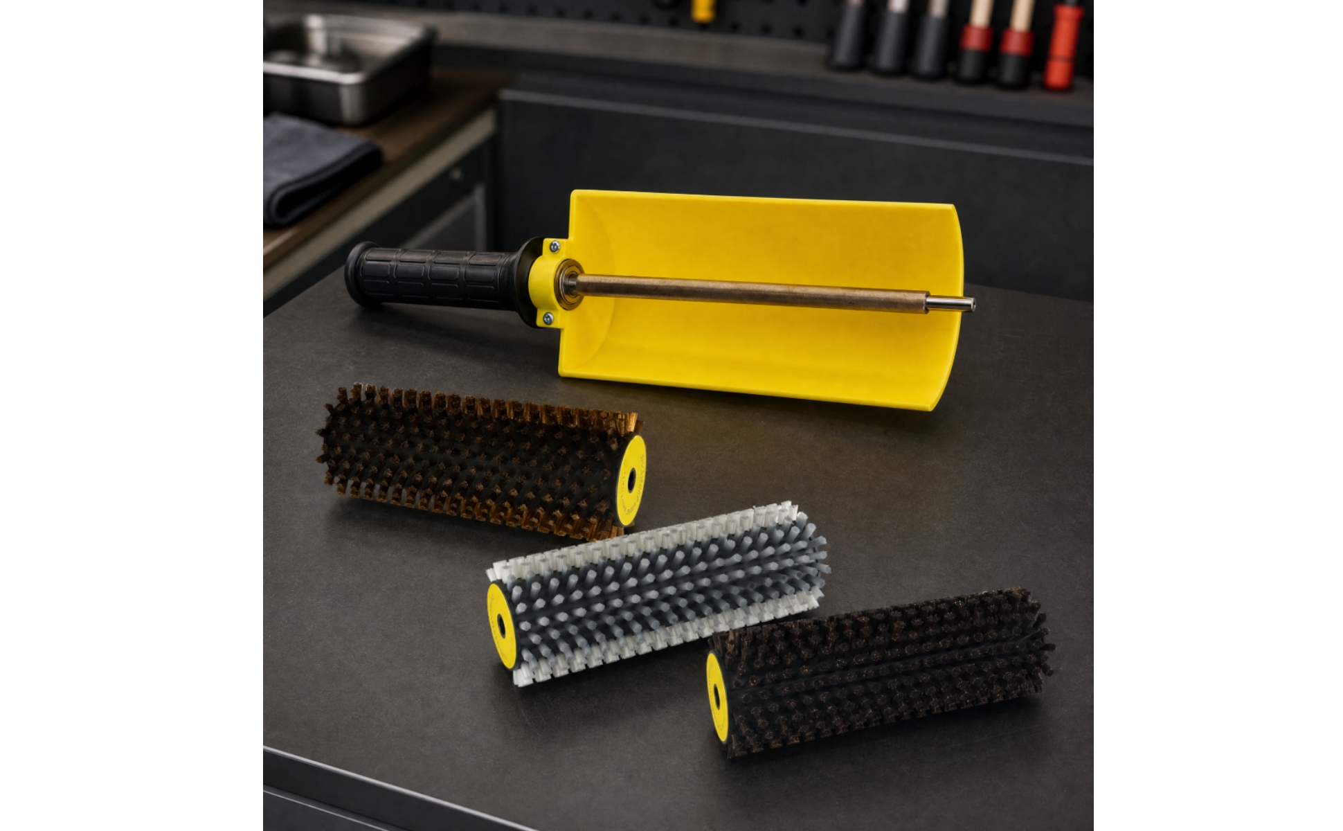 Ski Roto Brush Kit Cylindrical for Tuning Benches, Recreational Skiers