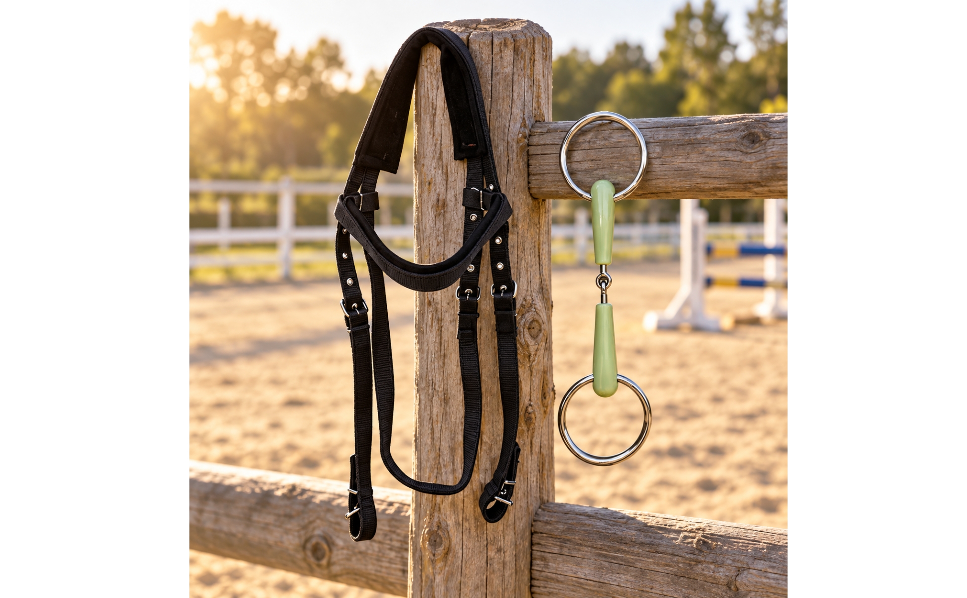 Two-Piece Bridle Set for Arena Work, Controlled Exercise, Equestrian Riders