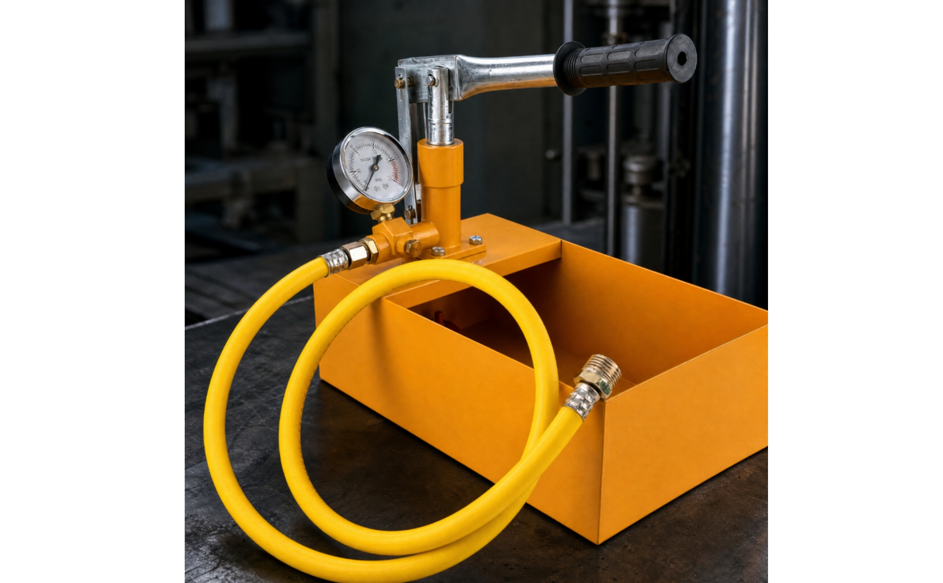 Manual Hydraulic Water Pressure Test Pump No Power Required for Small Workshop