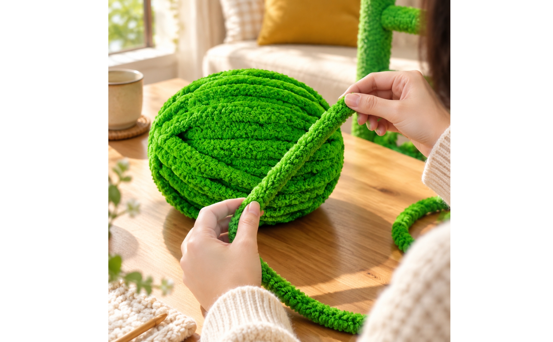 Yarn Soft Soft Fuzzy Yarn Ball Cozy for Dormitory Space Modifications