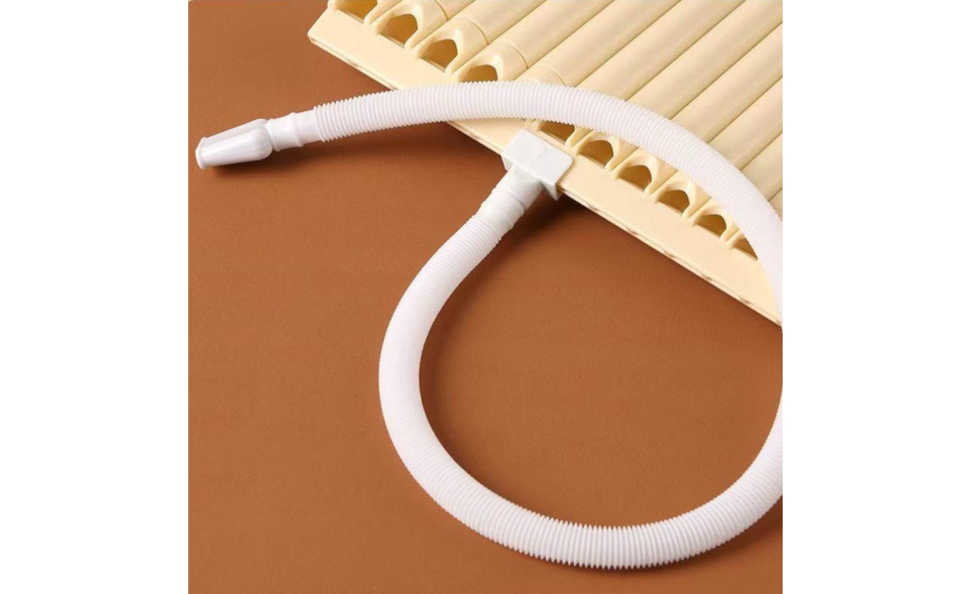 Flexible Pan Flute Blowpipe Bendable Ribbed Hose Blowpipe
