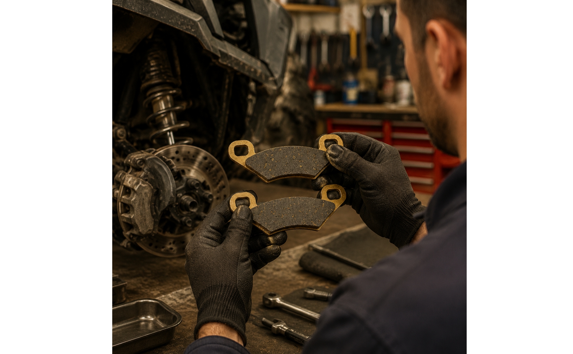 2 Pieces Off-Road Vehicle 500 Brake Pad Replacement for Vehicle Servicing