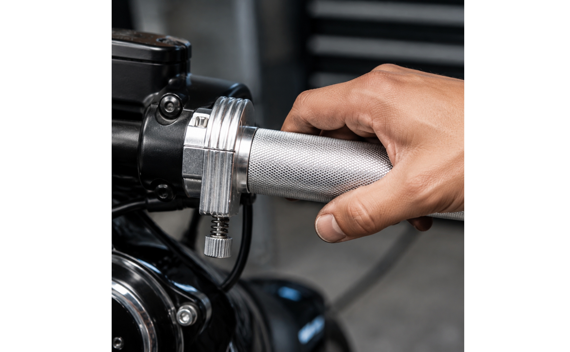 Knurled Motorcycle Throttle Assembly Long-Lasting